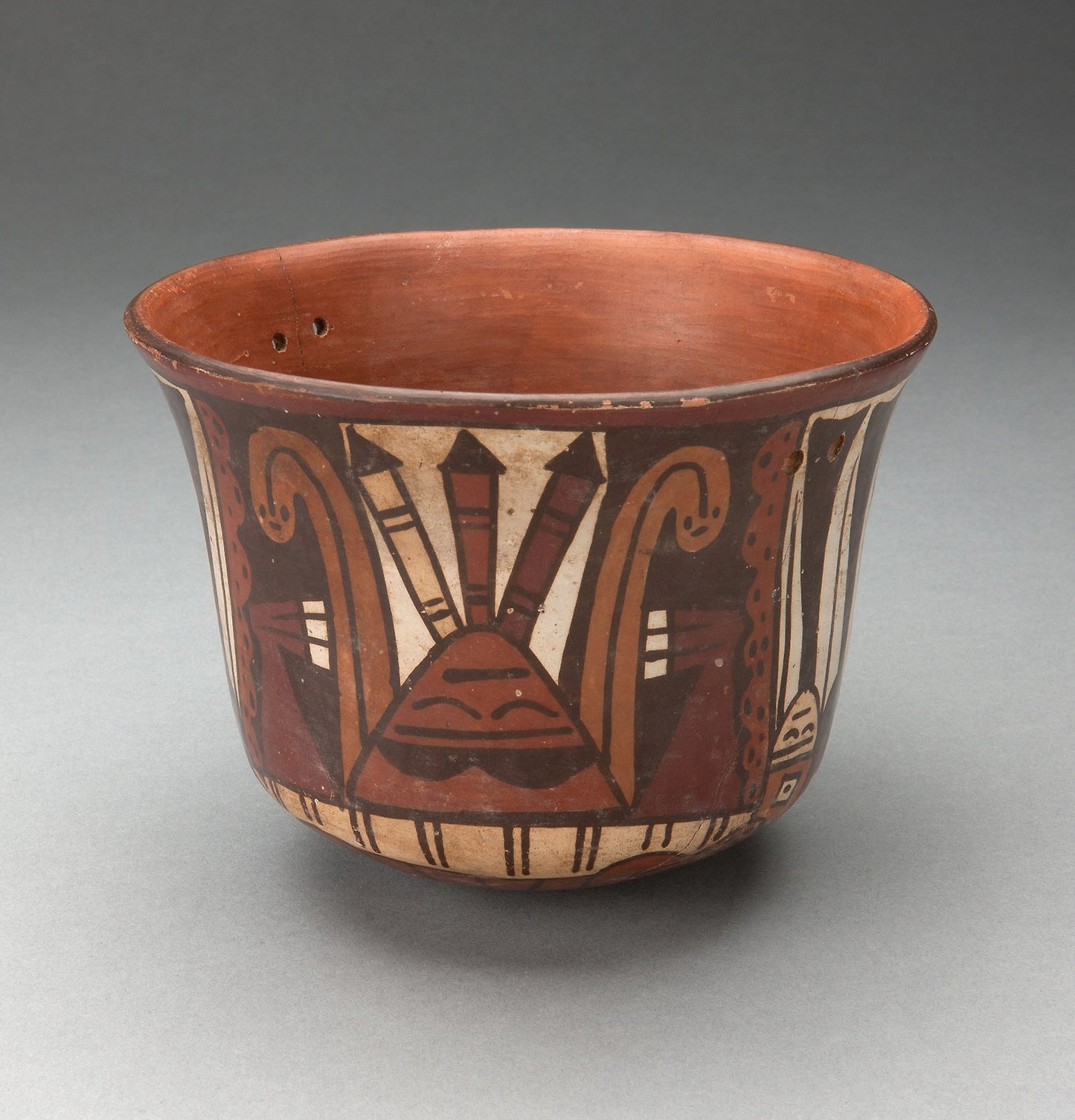 Bowl Depicting Abstract Figure with Darts - Nazca, Poster Print Wall Art