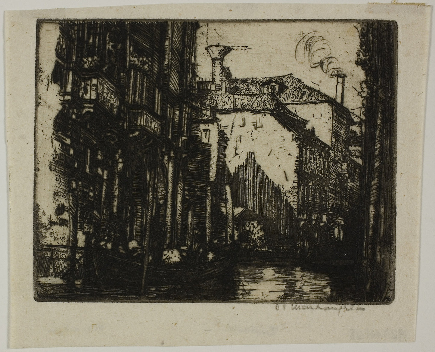 The Dark Canal, Venice - Donald Shaw MacLaughlan, Poster Print Wall Art