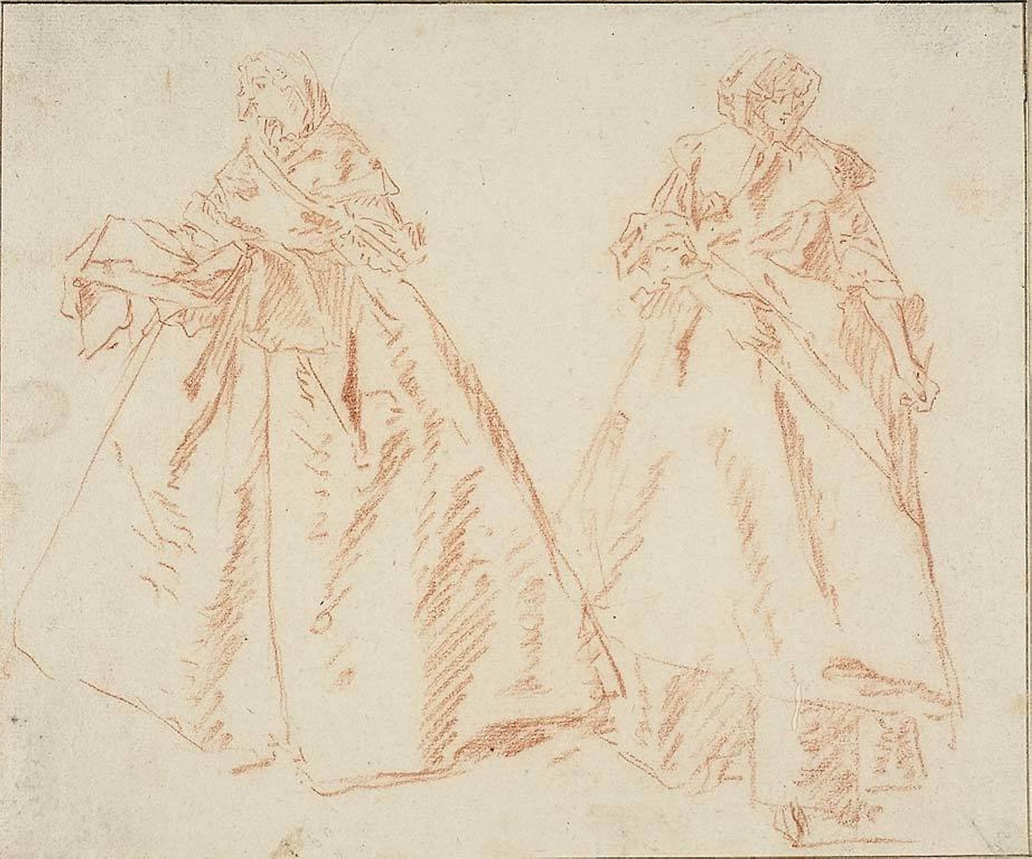 Two Standing Women - Nicolas Lancret, Poster Print Wall Art