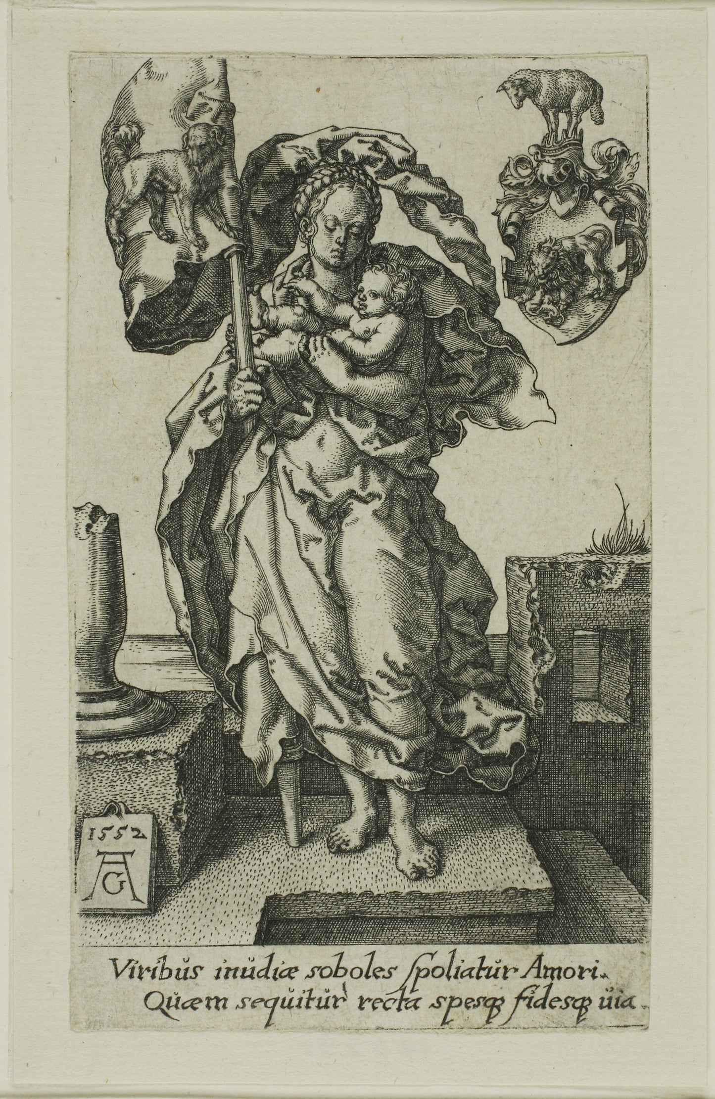 Compassion, from the Virtues - Heinrich Aldegrever, Poster Print Wall Art
