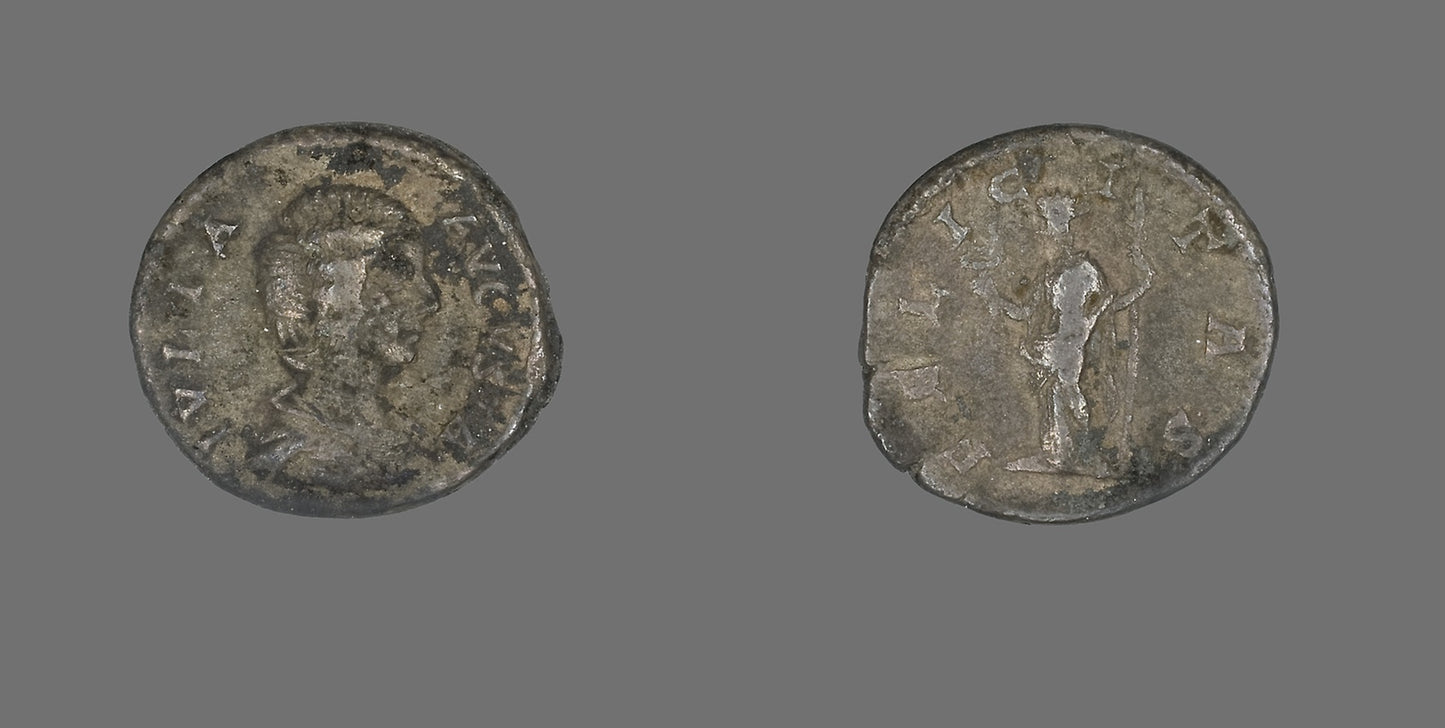 Denarius (Coin) Portraying Julia Domna - Roman, Poster Print Wall Art