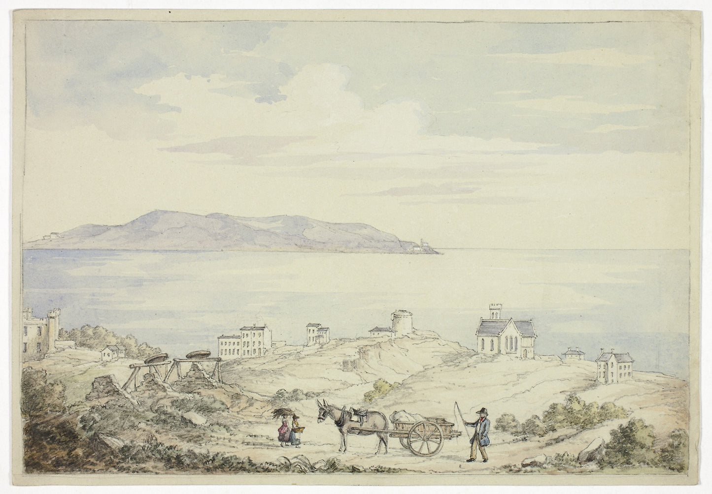View of Dalkey from the Road - Elizabeth Murray, Poster Print Wall Art