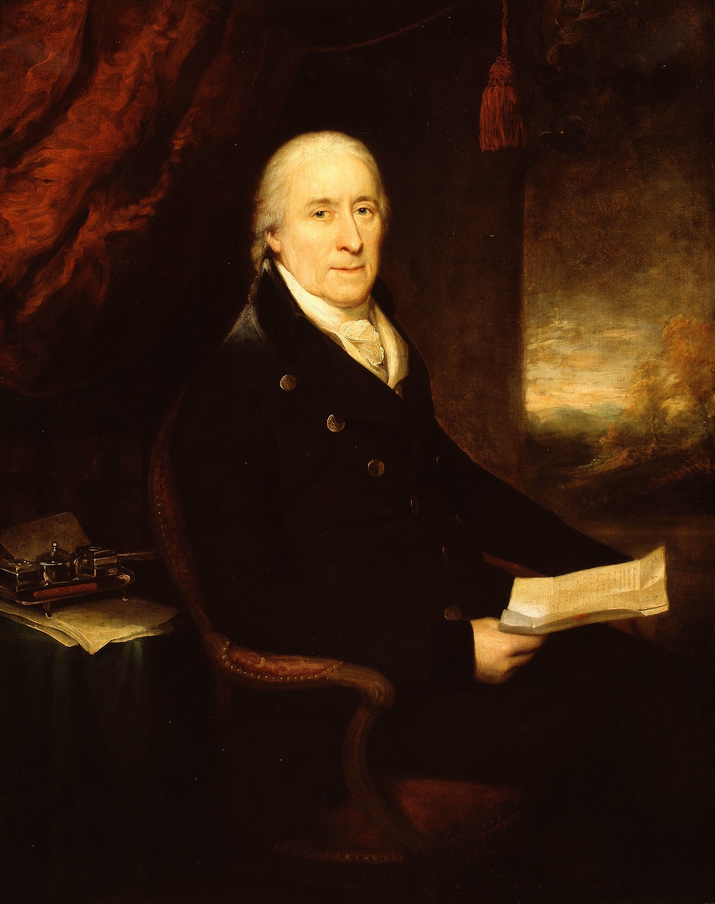 Portrait of a Man - Benjamin West, Poster Print Wall Art