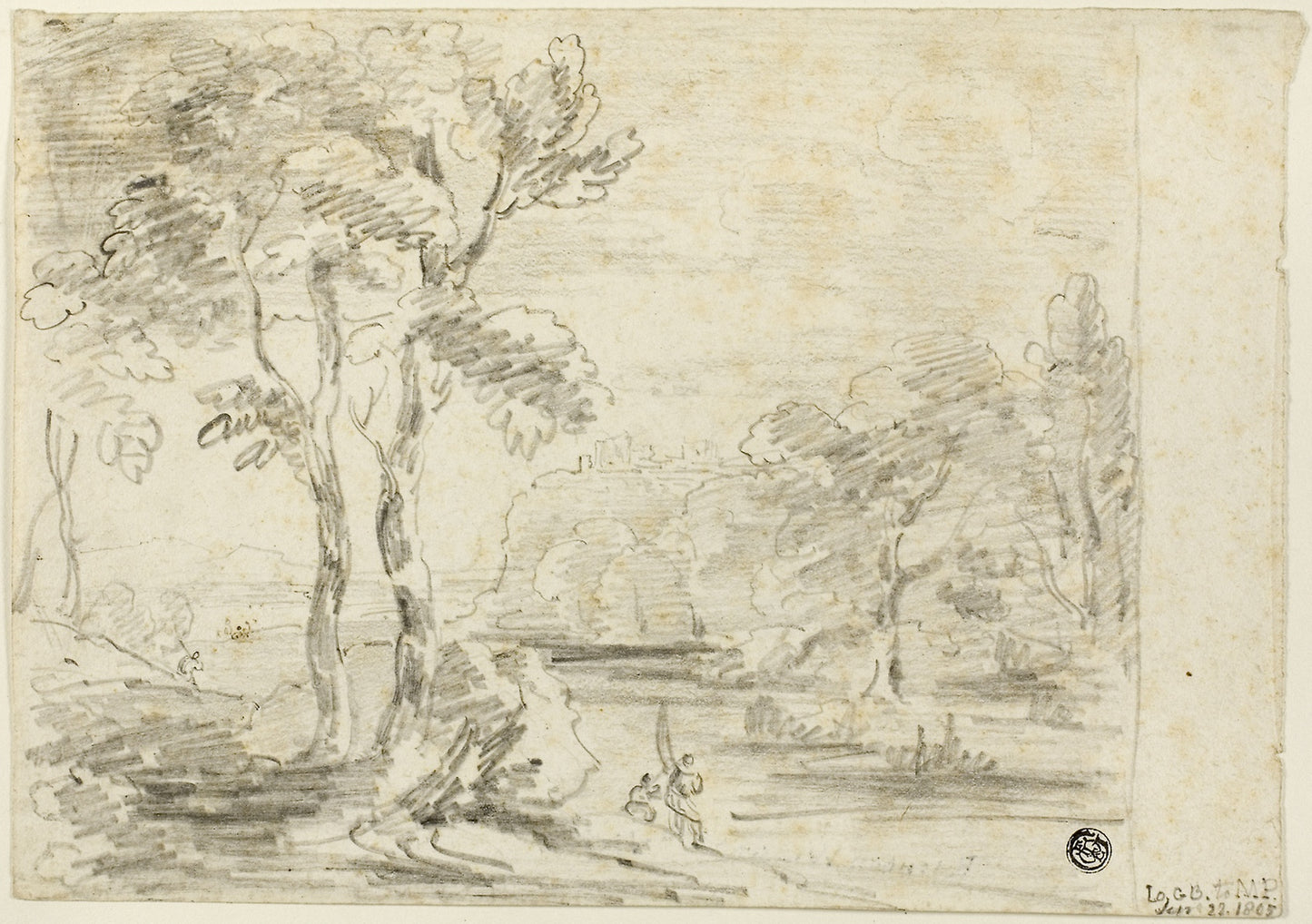 Arcadian Landscape - Possibly Sir George Howland Beaumont (English, 1753-1827), Poster Print Wall Art