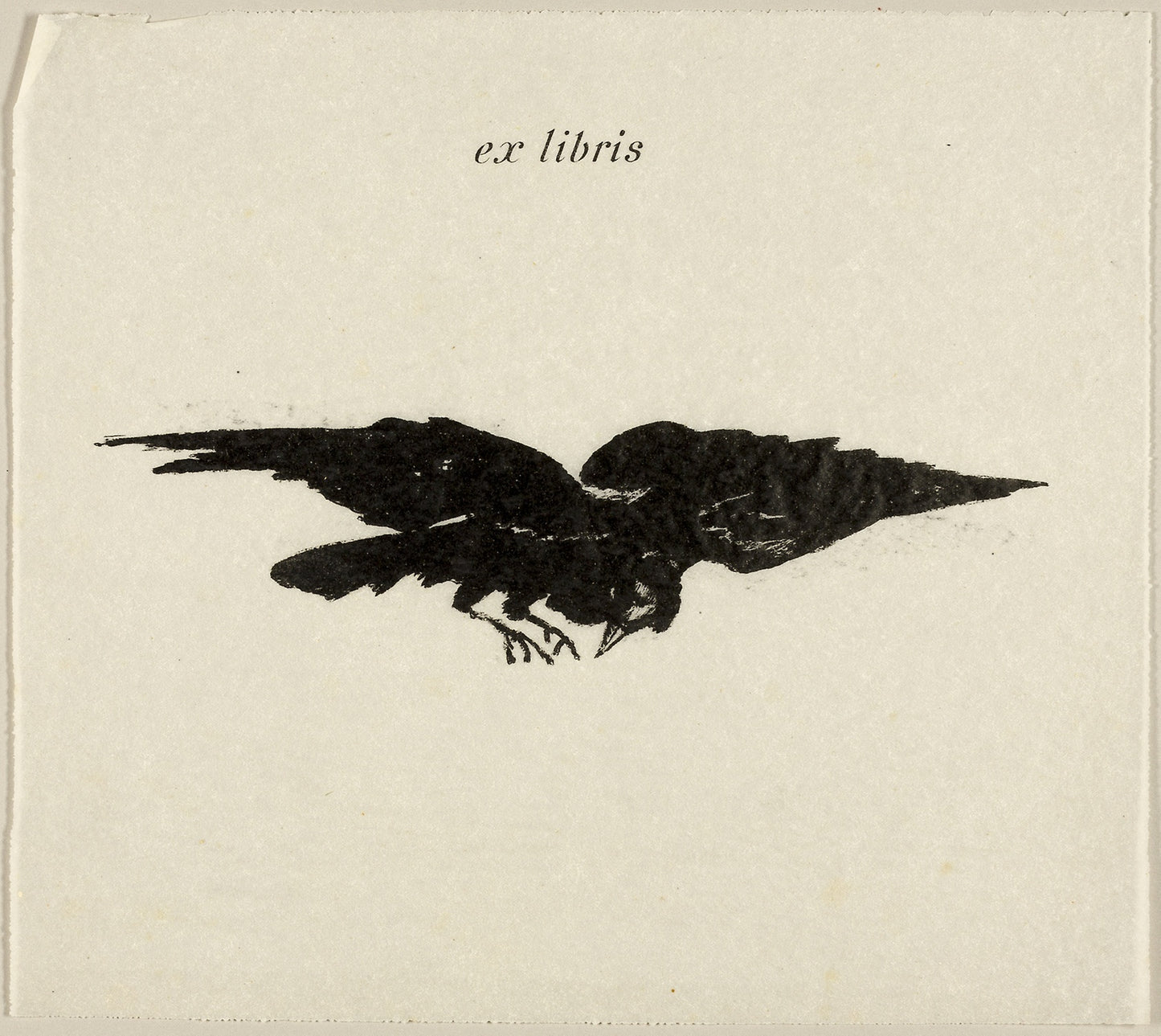 Flying Raven - ex libris, from The Raven (Le Corbeau) - Édouard Manet (French, 1832-1883), Poster Print Wall Art