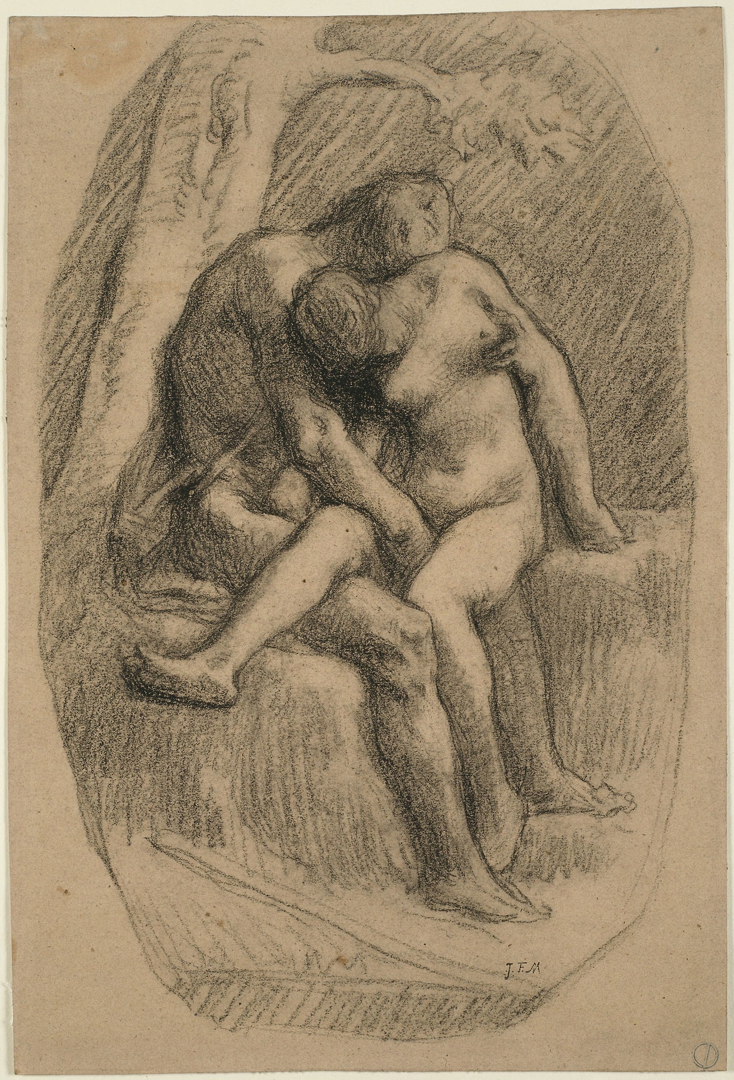 The Lovers - Jean François Millet, Poster Print Wall Art