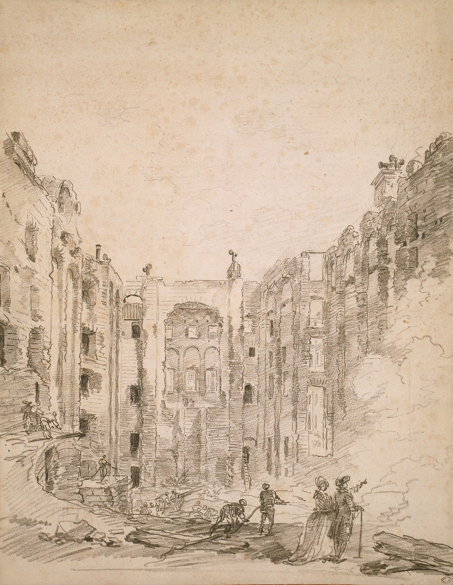Ruins of the Opera After the Fire of 1781 - Hubert Robert, Poster Print Wall Art