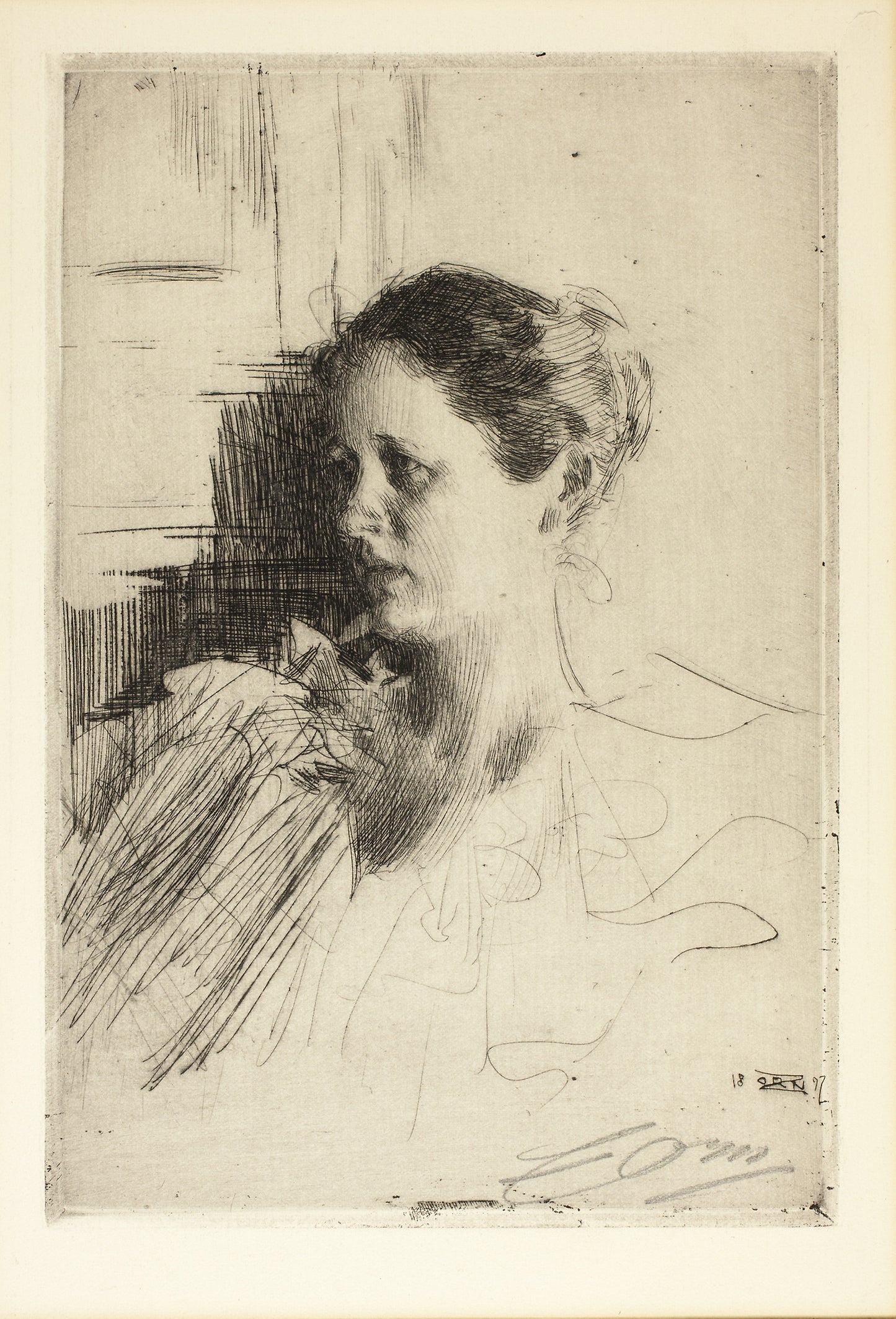 Mrs. Nagel - Anders Zorn, Poster Print Wall Art