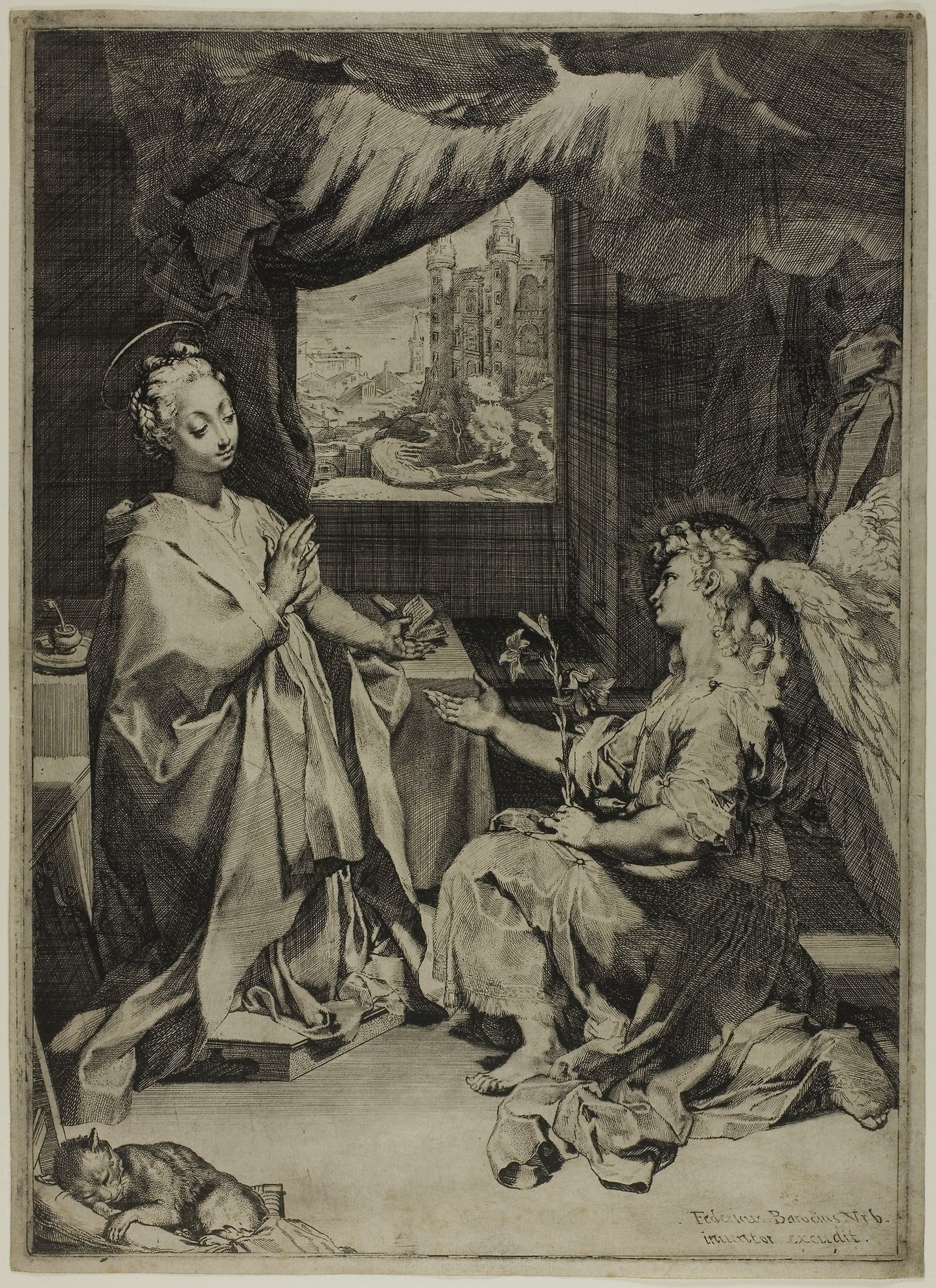 The Annunciation - Federico Barocci, Poster Print Wall Art
