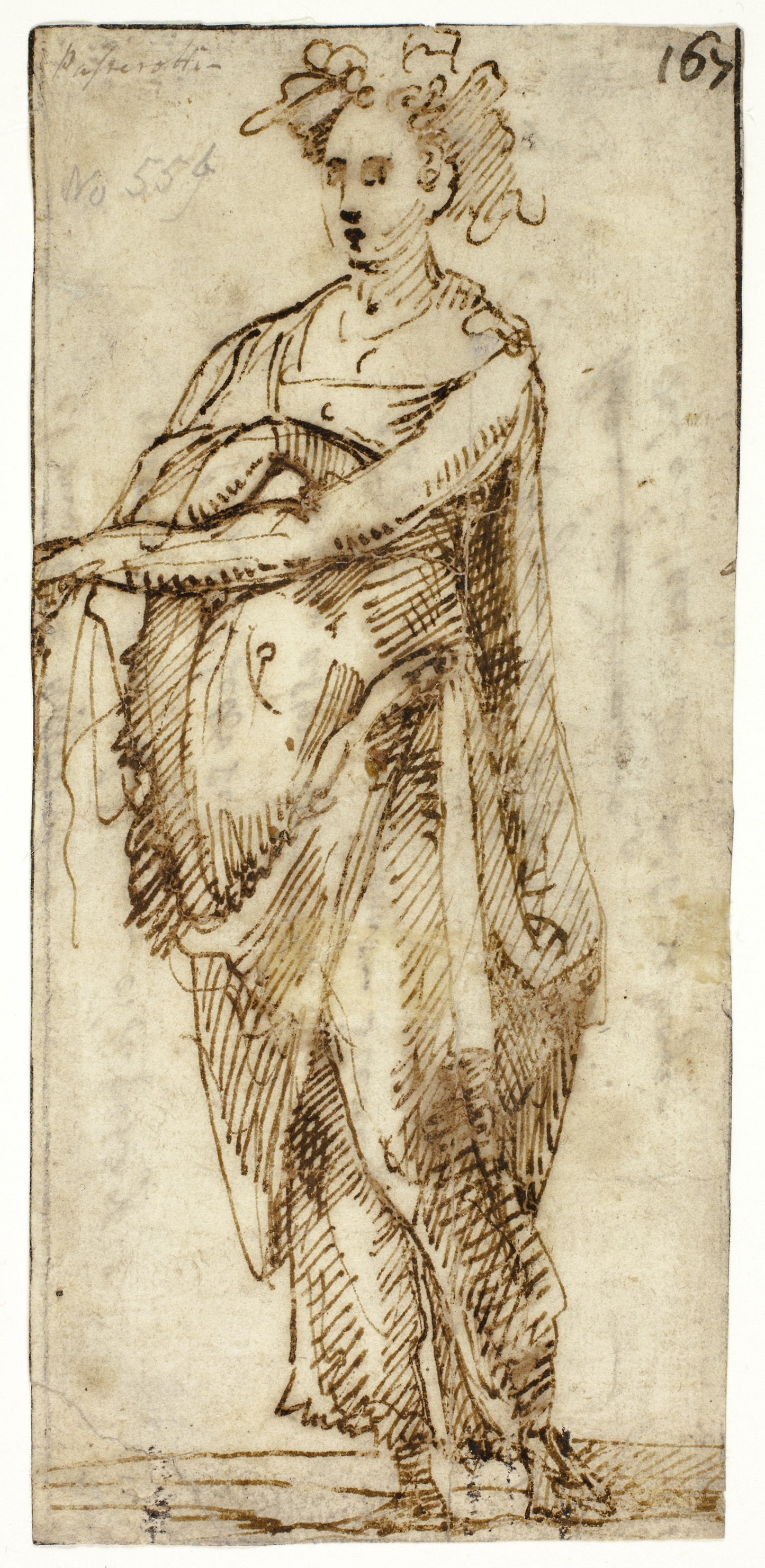 Full-Length Figure of a Woman - Italian, Sienese, Poster Print Wall Art