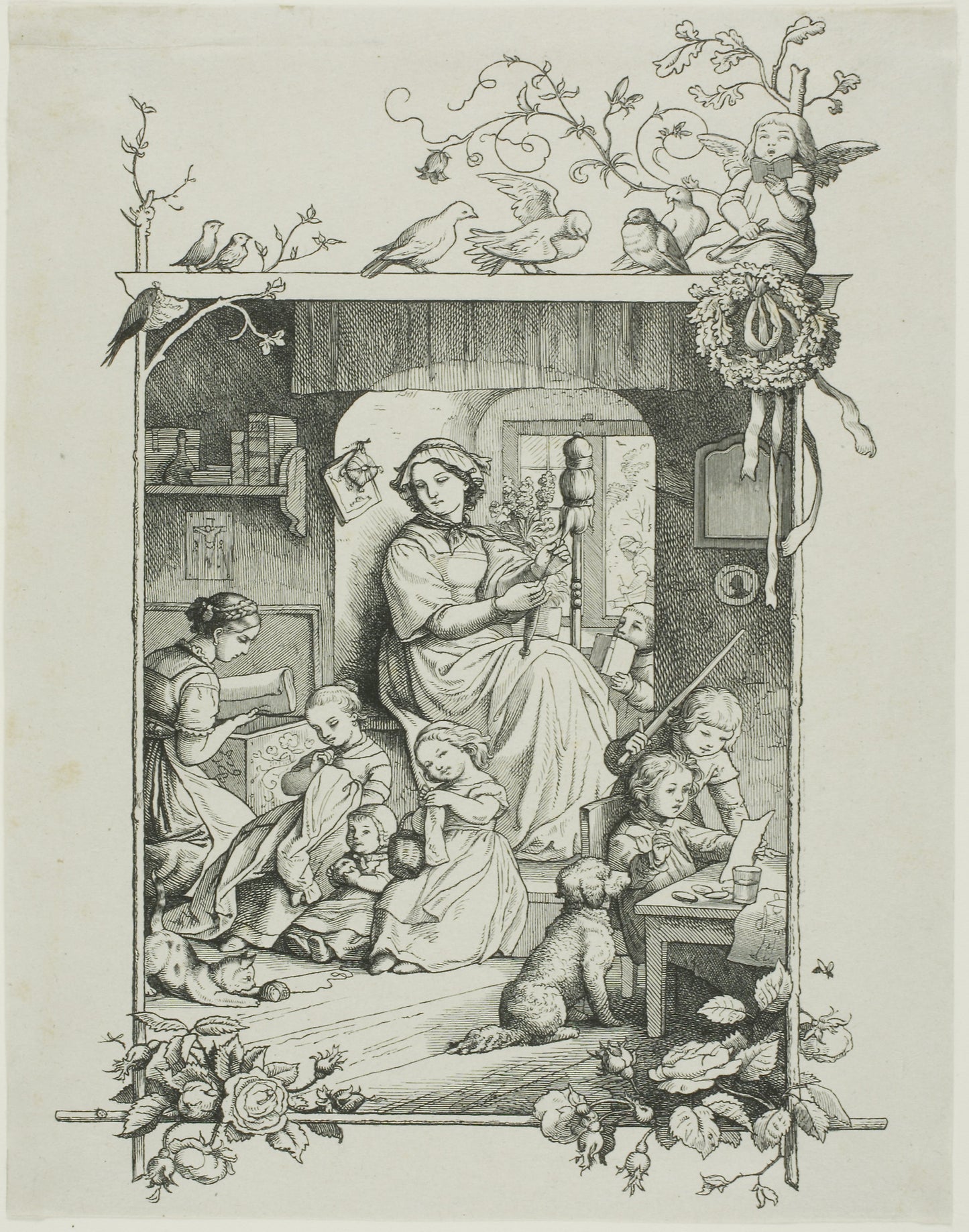 The Housewife - August Gaber (German, 1823-1891), Poster Print Wall Art
