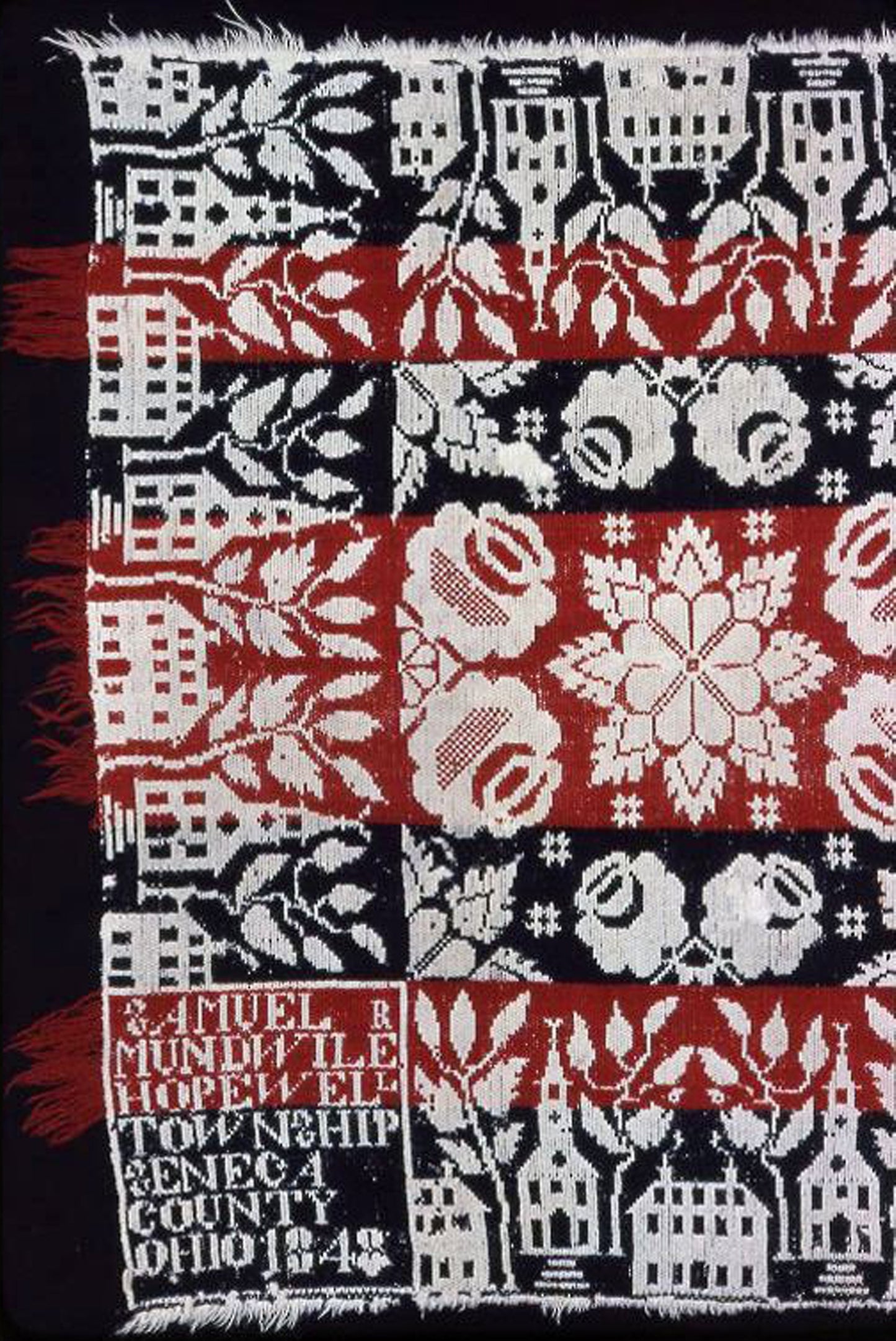Coverlet - Samuel Mundwiler (American, active 1848–1851), Poster Print Wall Art