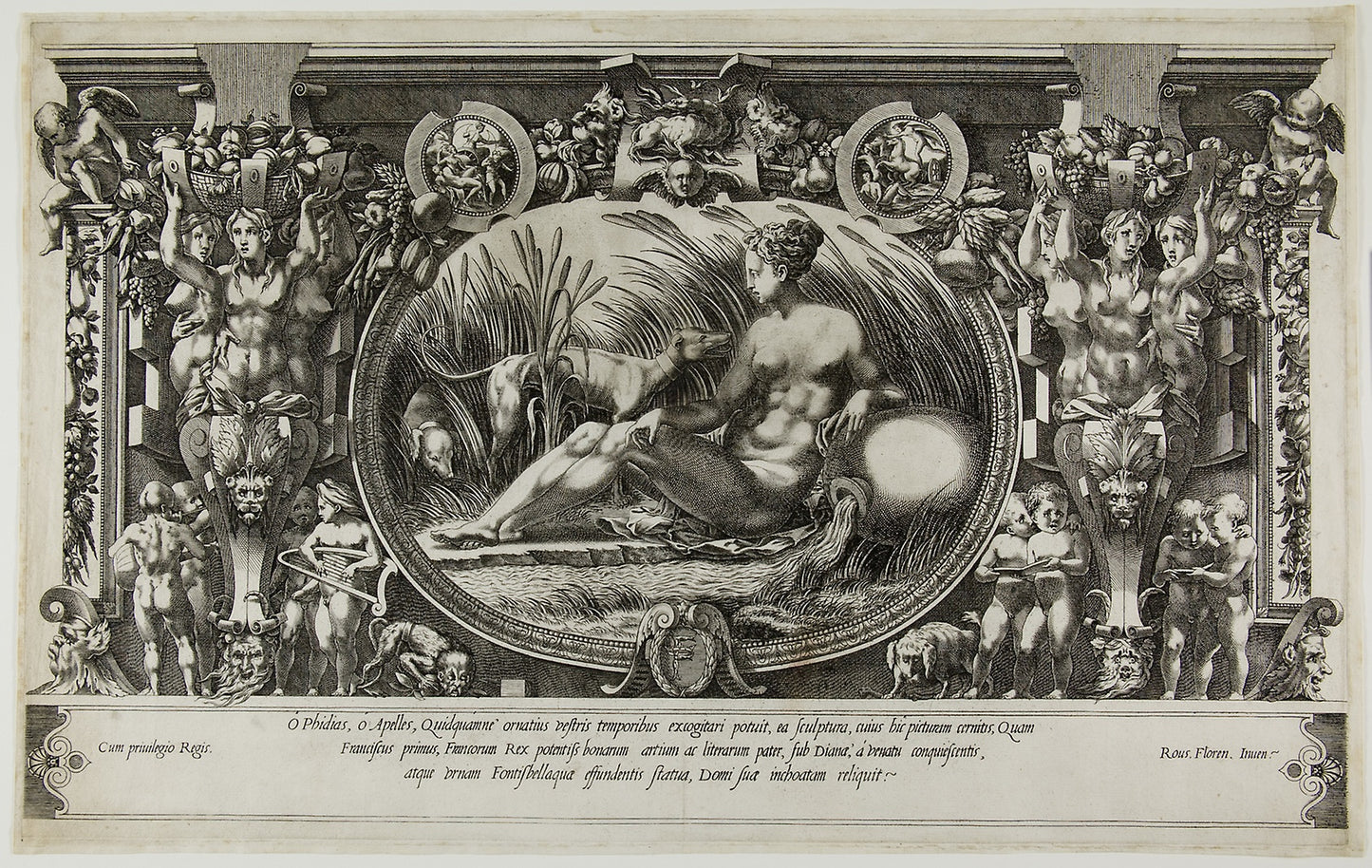 The Nymph of Fontainebleau - Pierre Milan (French, died 1557), Poster Print Wall Art