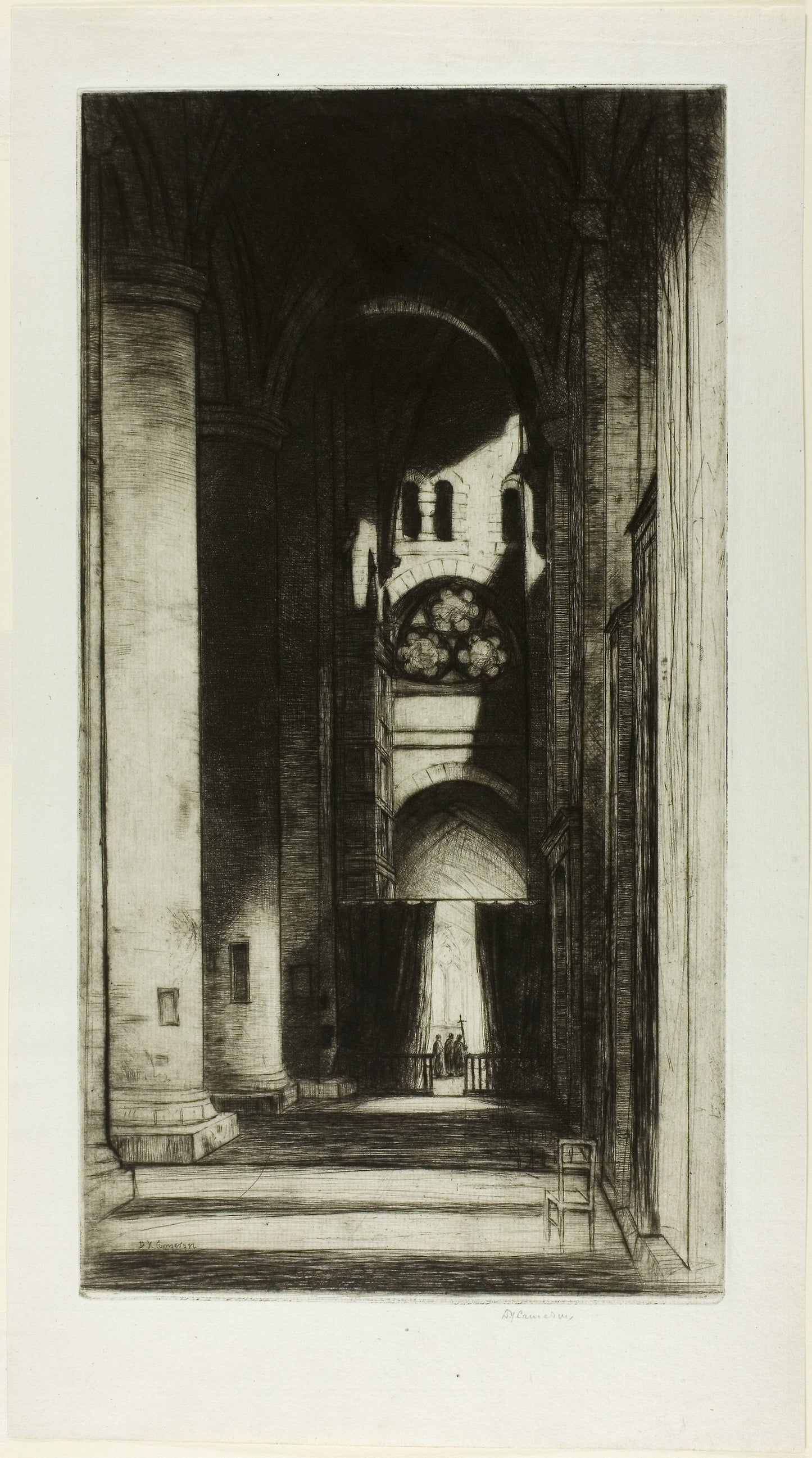 Tewkesbury Abbey - David Young Cameron, Poster Print Wall Art