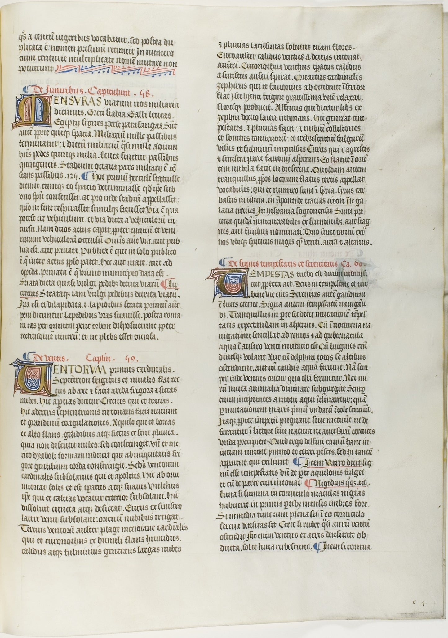 Folio Twenty from Burchard of Sion's De locis ac mirabilibus mundi, or an Illuminated Geography: French (Paris), Poster Print Wall Art