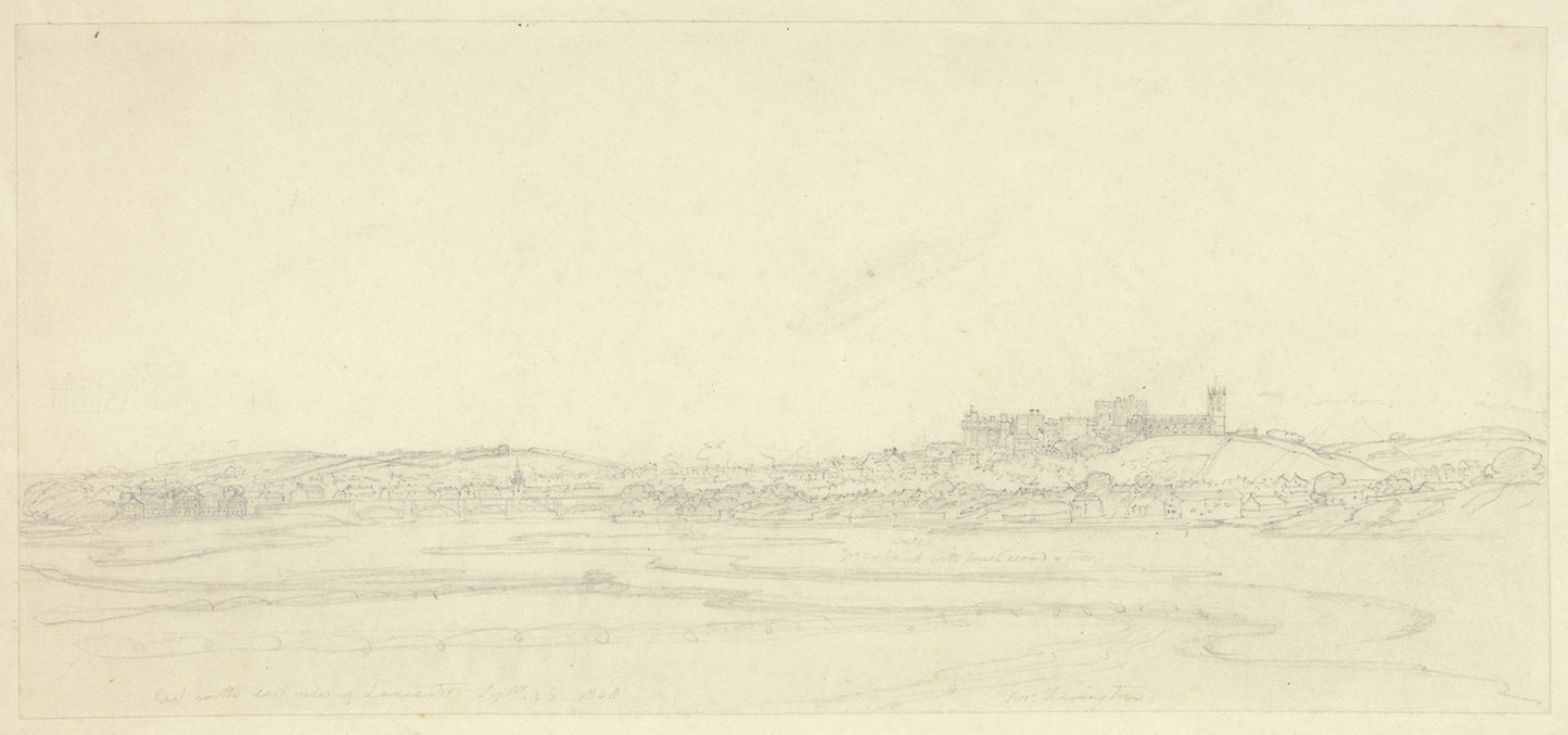 East North East View of Lancaster - Joseph Farington, Poster Print Wall Art