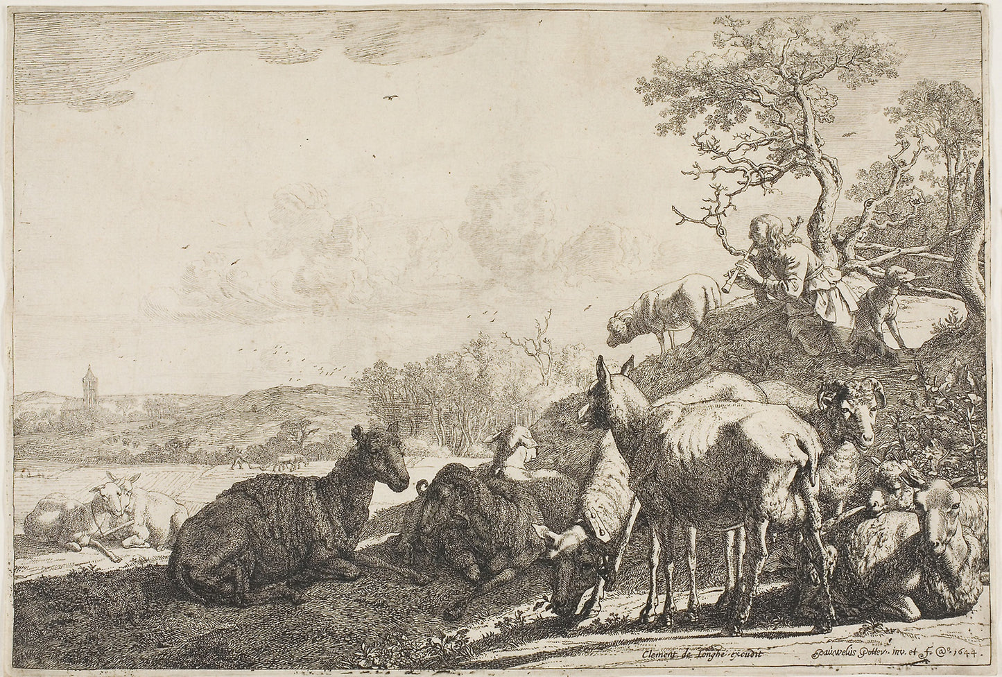 The Shepherd - Paulus Potter, Poster Print Wall Art