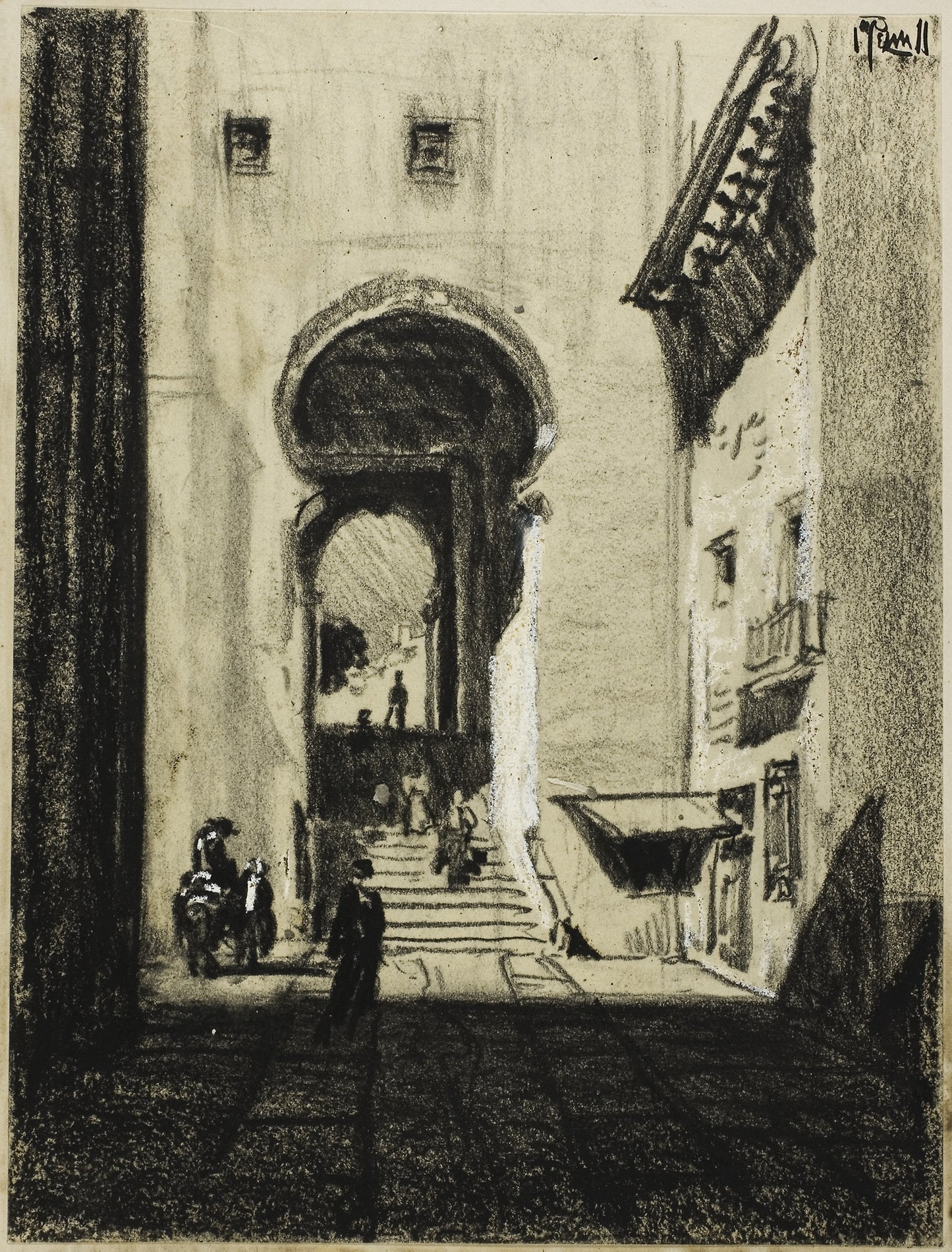 Entrance to Zocodover, Toledo - Joseph Pennell, Poster Print Wall Art