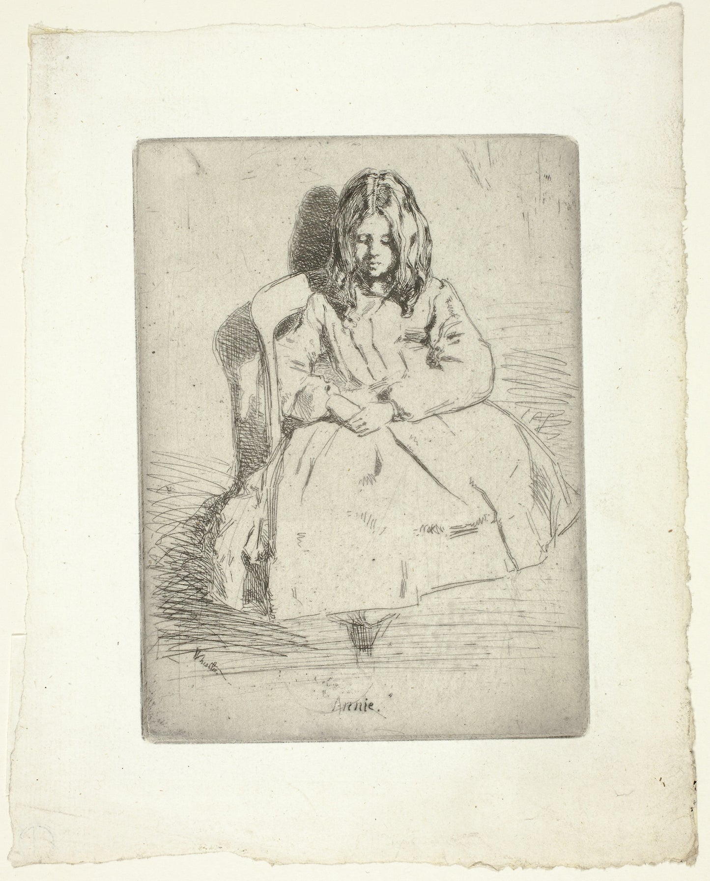 Annie, Seated - James McNeill Whistler, Poster Print Wall Art