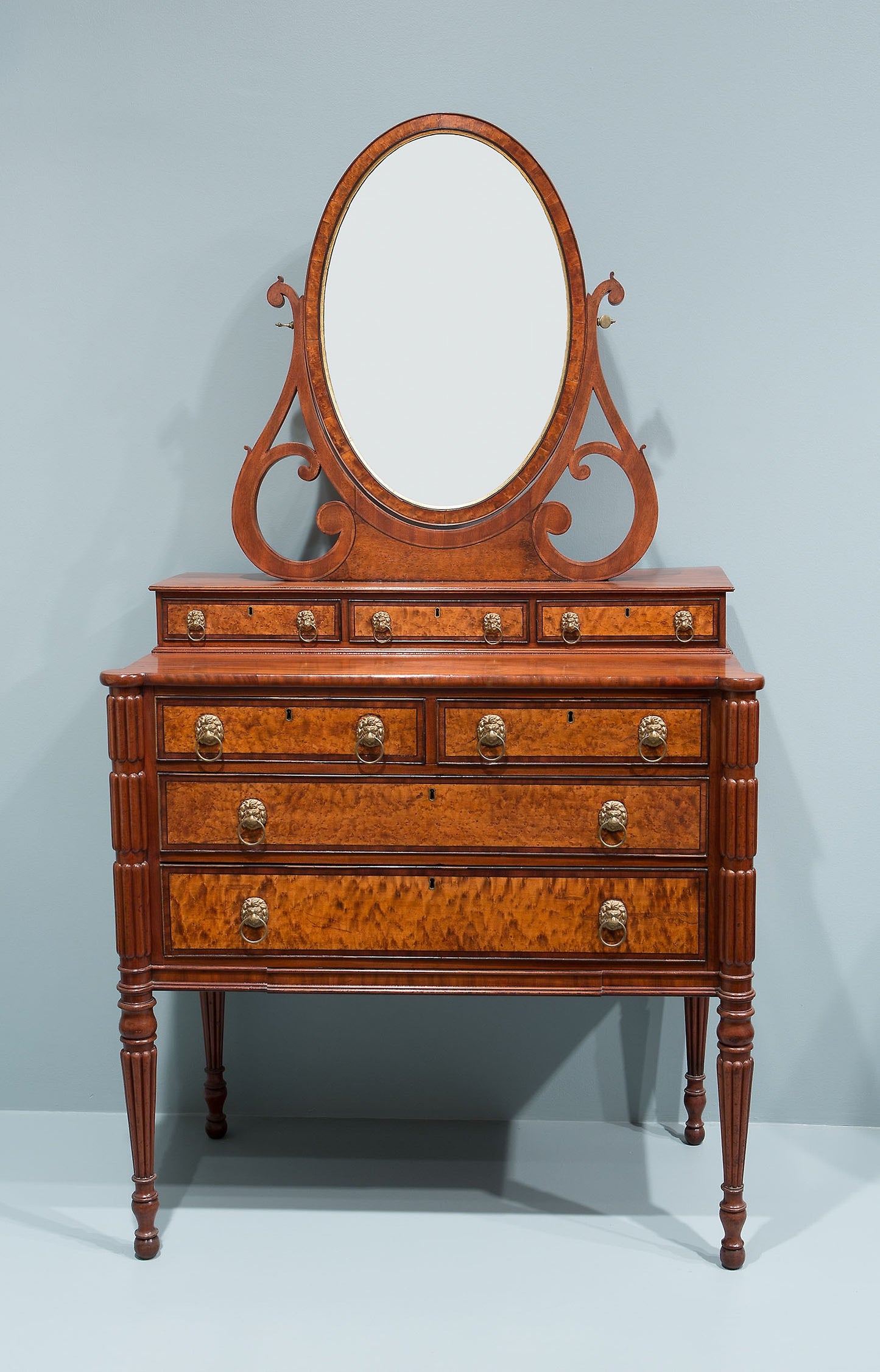 Chest of Drawers with Dressing Glass - Attributed to the workshop of Thomas Seymour (active 1794–1843), Poster Print Wall Art