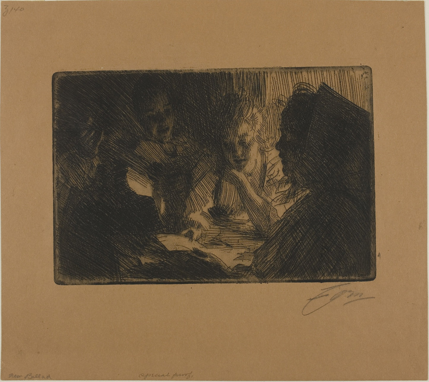 The New Ballad - Anders Zorn, Poster Print Wall Art