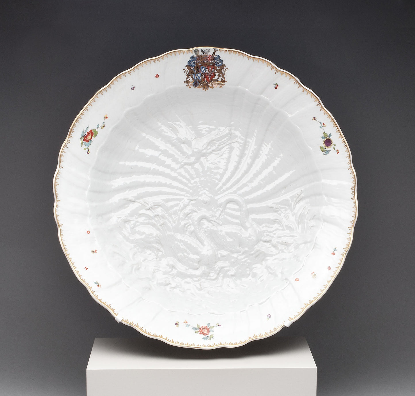 Dish from the Swan Service - Meissen Porcelain Manufactory, Poster Print Wall Art
