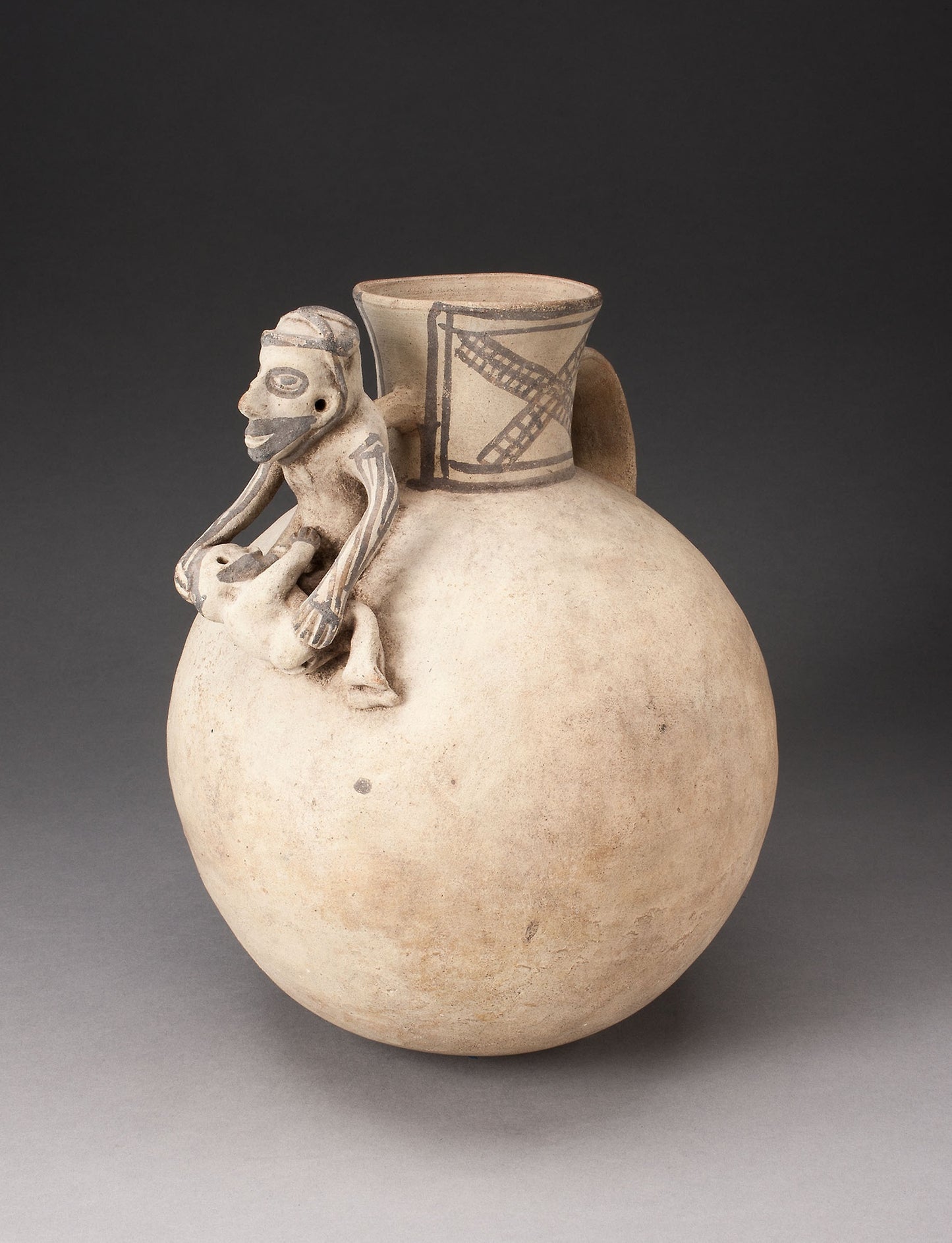 Globular Jar with Modeled Figures in Erotic Scene - Chancay, Poster Print Wall Art