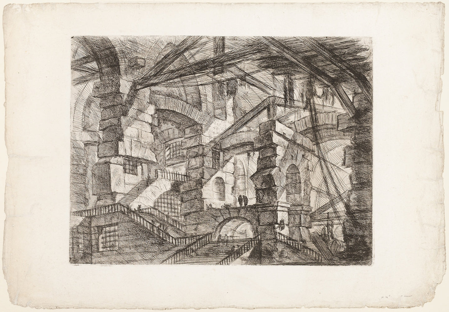 The Gothic Arch, plate 14 from Imaginary Prisons - Giovanni Battista Piranesi, Poster Print Wall Art