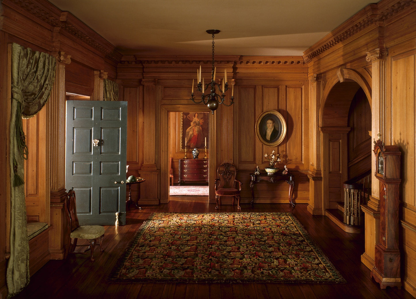 A24 - Virginia Entrance Hall, 1751-55 - Mrs. James Ward Thorne, Poster Print Wall Art