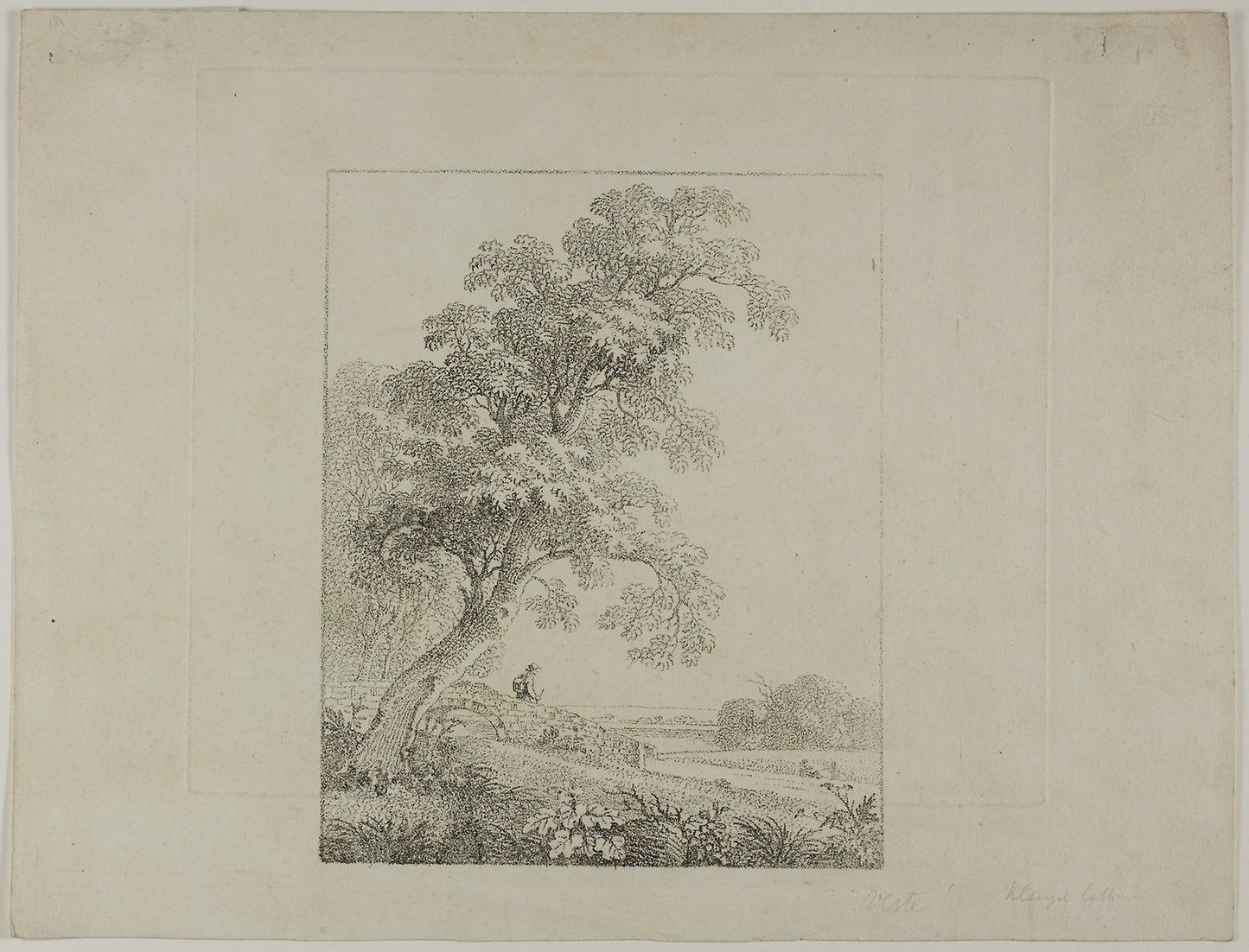 Landscape with a Large Tree - Johann Christian Klengel, Poster Print Wall Art