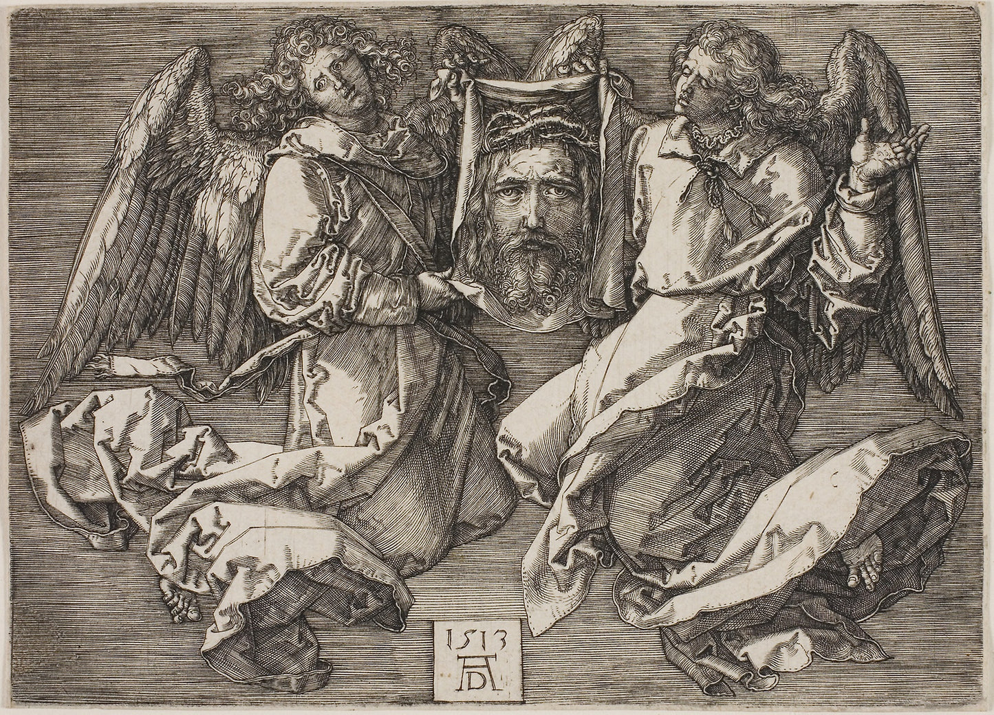Sudarium Displayed - Two Angels - Albrecht Dürer, Poster Print Wall Art