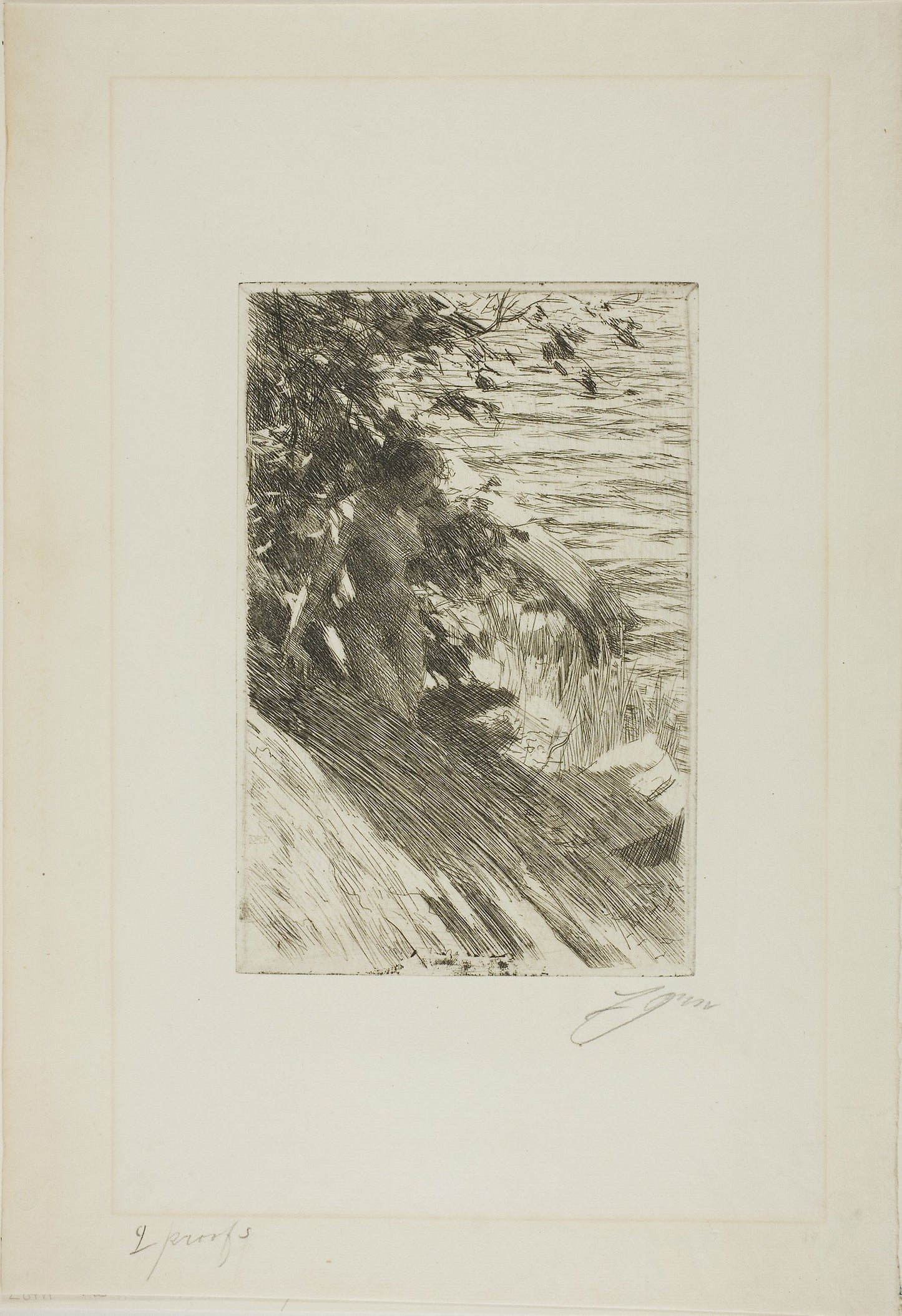 La Grande Baigneuse - The Great Bather: Anders Zorn, Poster Print Wall Art