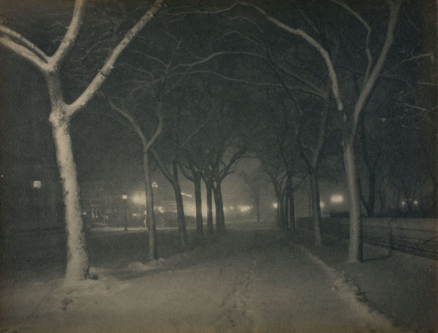 An Icy Night, New York - Alfred Stieglitz, Poster Print Wall Art