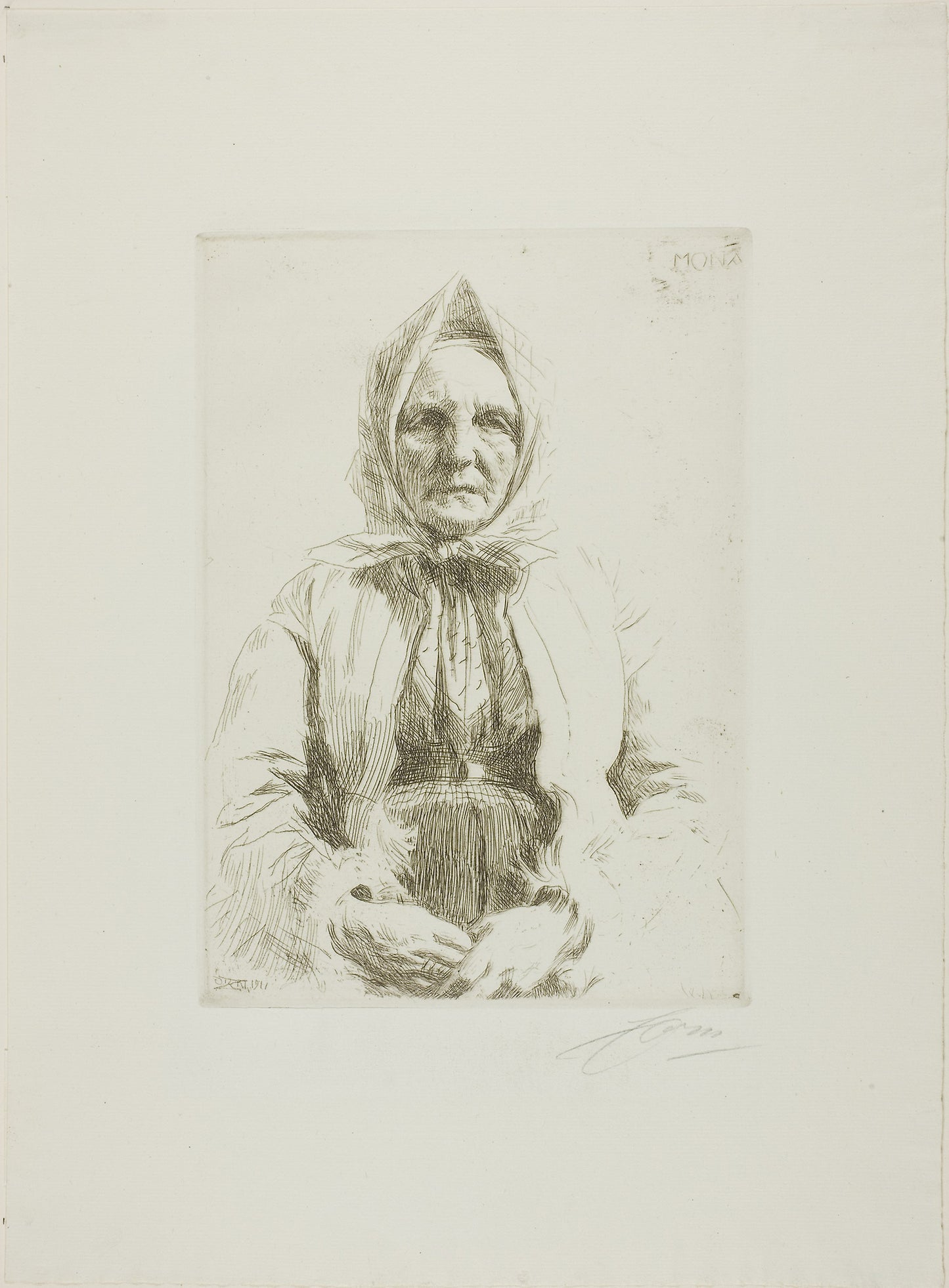 Mona - Anders Zorn, Poster Print Wall Art