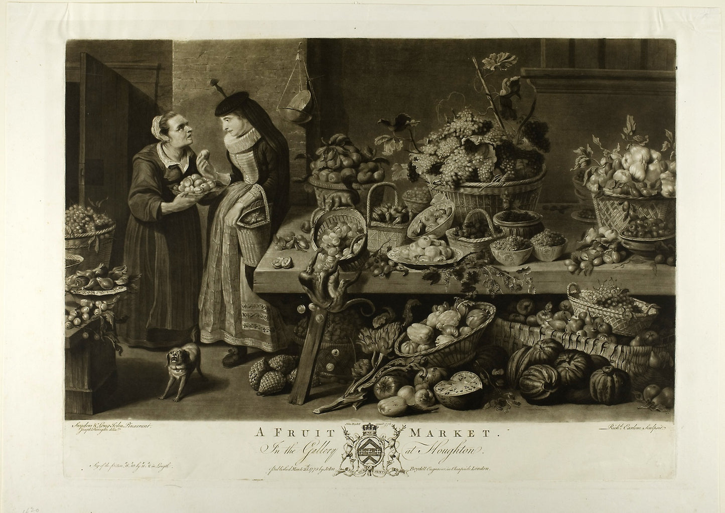 A Fruit Market, from The Houghton Gallery: Richard Earlom (British, 1743–1822),16x12"(A3) Poster