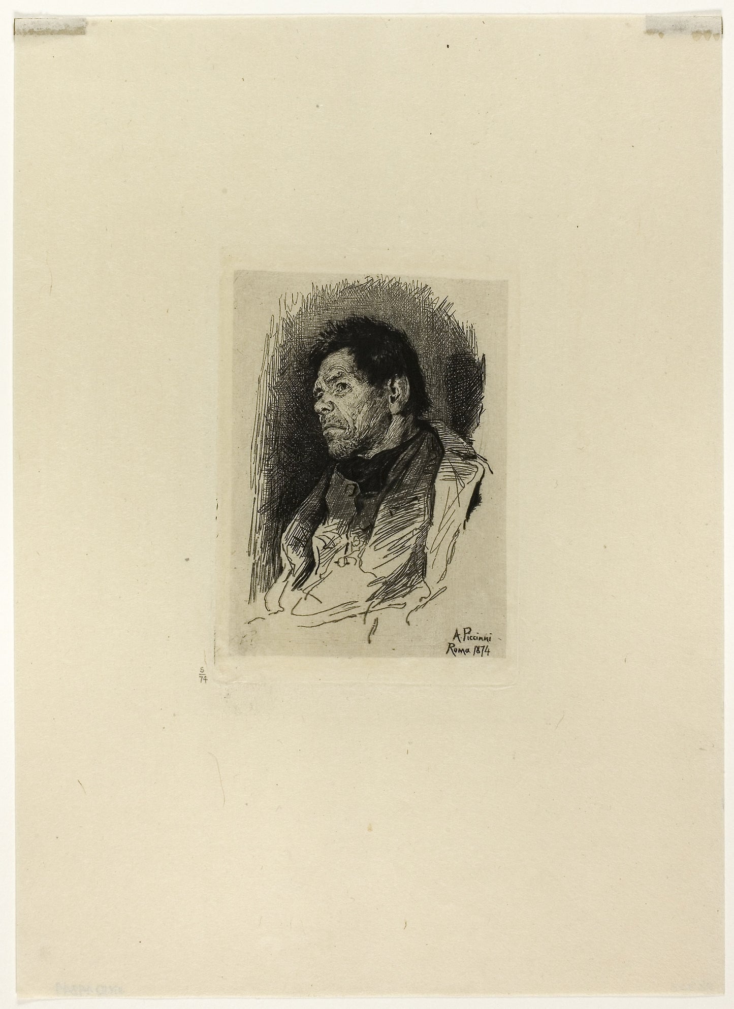 Seated Man Facing Left - Antonio Piccinni, Poster Print Wall Art