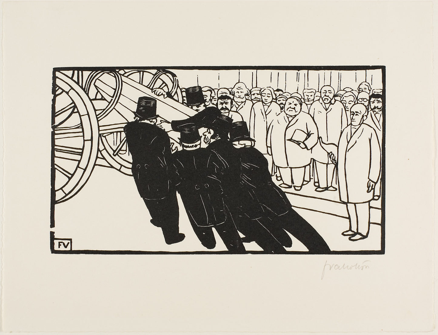 The Coffin Bearers - Félix Edouard Vallotton, Poster Print Wall Art