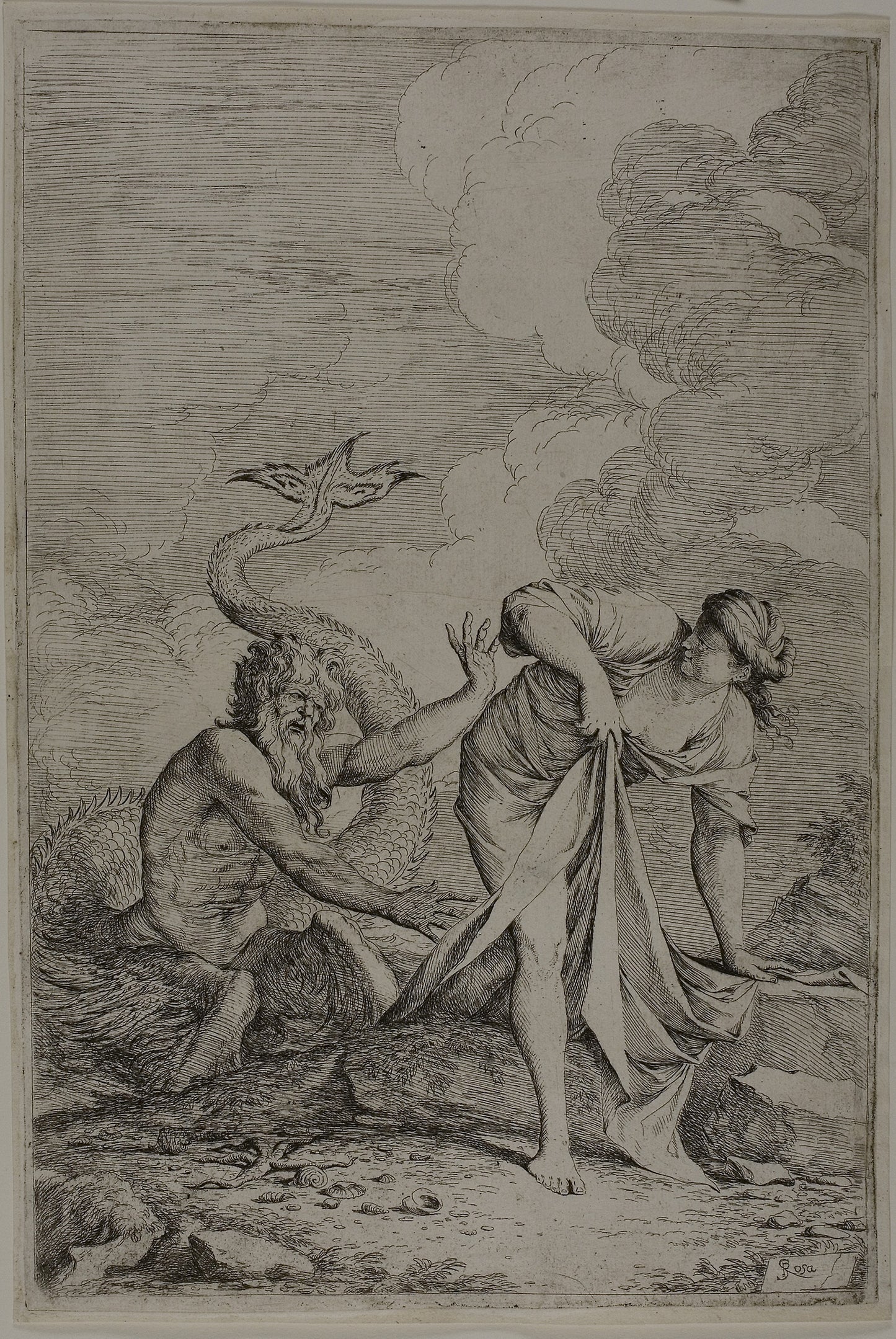 Glaucus and Scylla - Salvator Rosa, Poster Print Wall Art