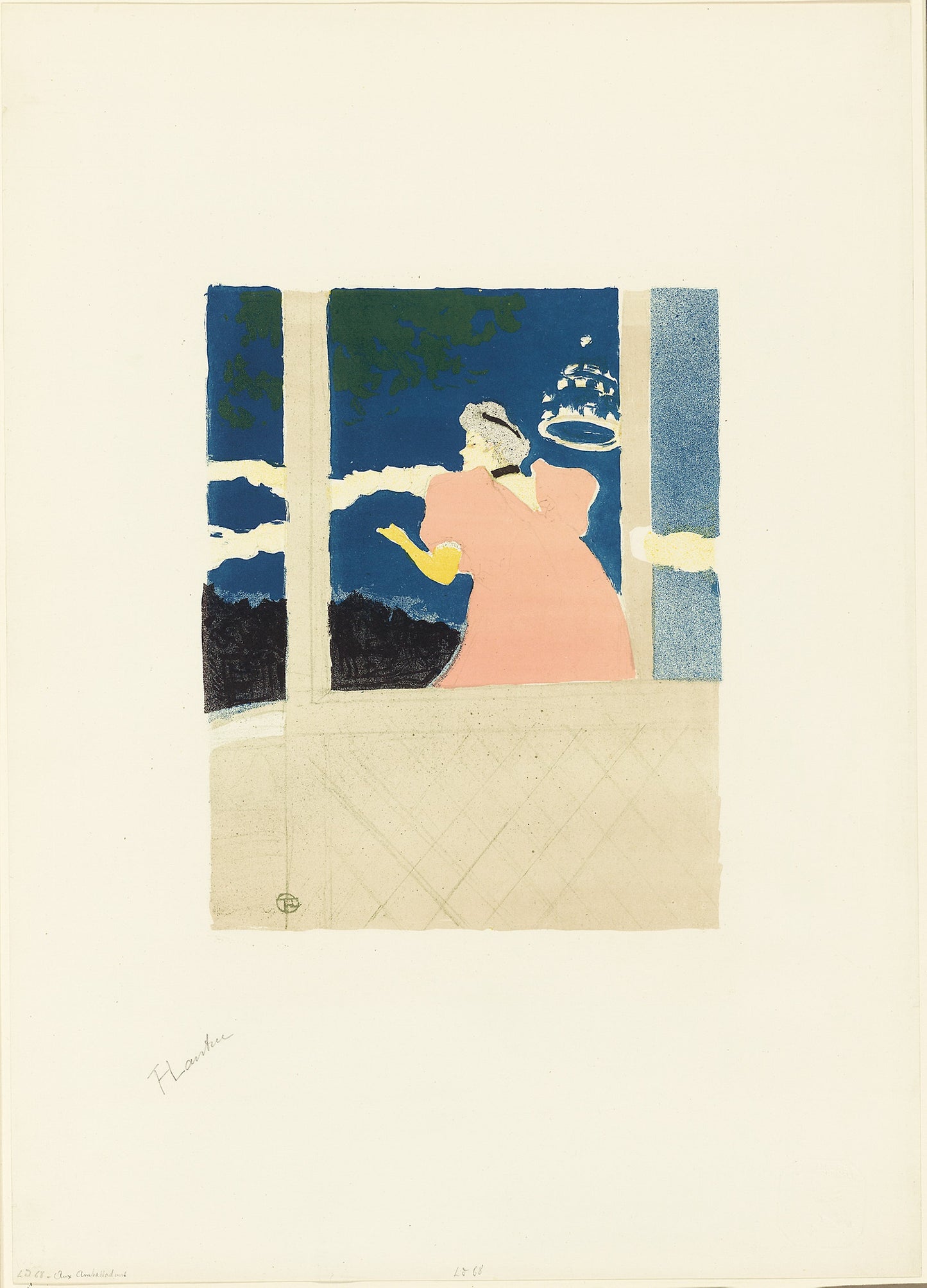 At the Ambassadeurs—Singer at the Café-concert, from the sixth album of L'Estampe originale - Henri de Toulouse-Lautrec, Poster Print Wall Art