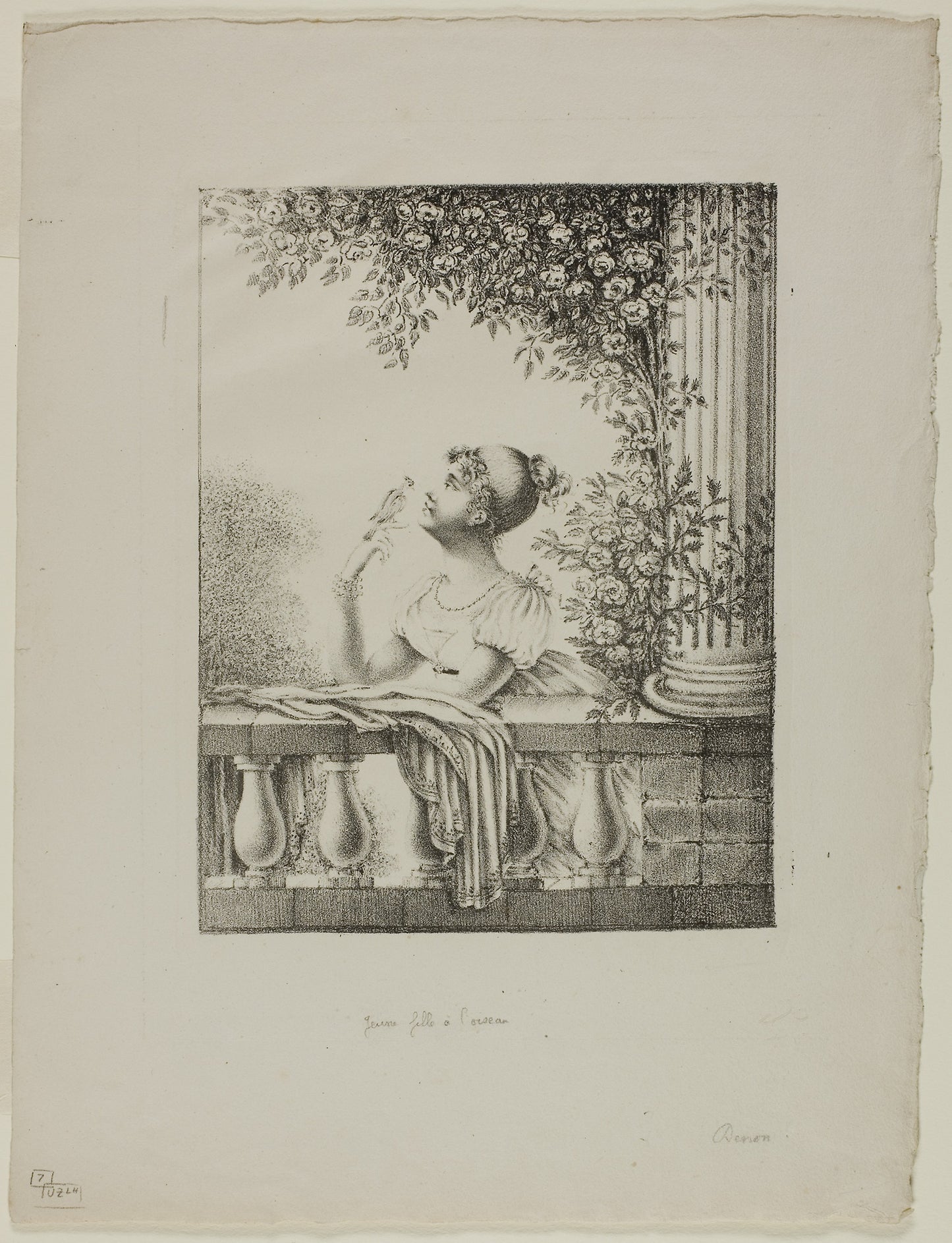 Young Girl with Bird - Dominique-Vivant Denon, Poster Print Wall Art