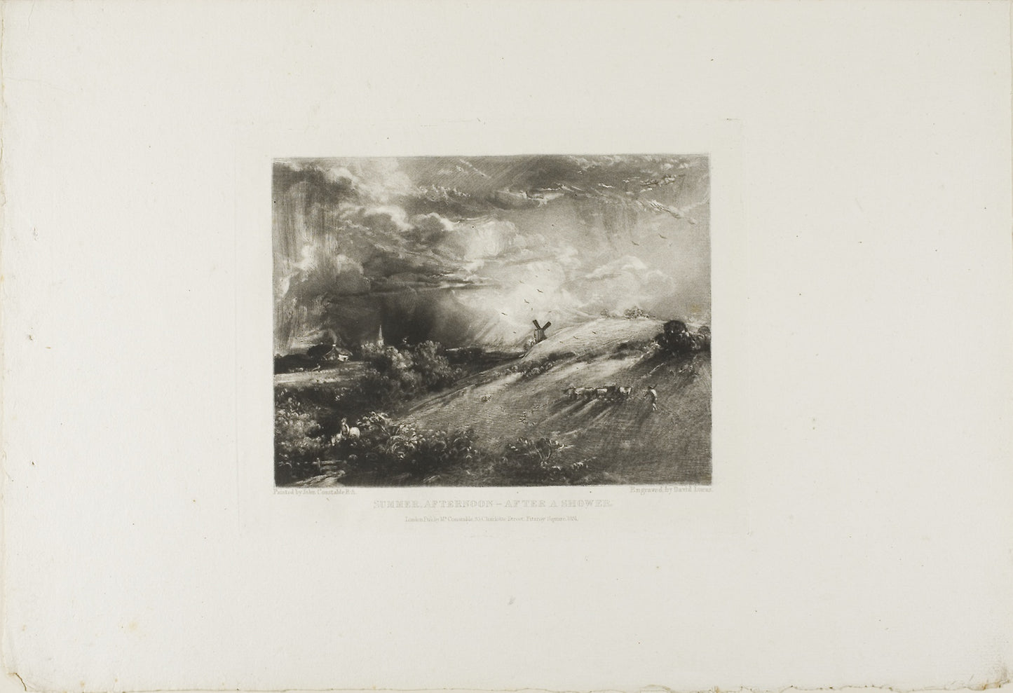 Summer Afternoon, after a Shower - David Lucas (English, 1802-1881), Poster Print Wall Art