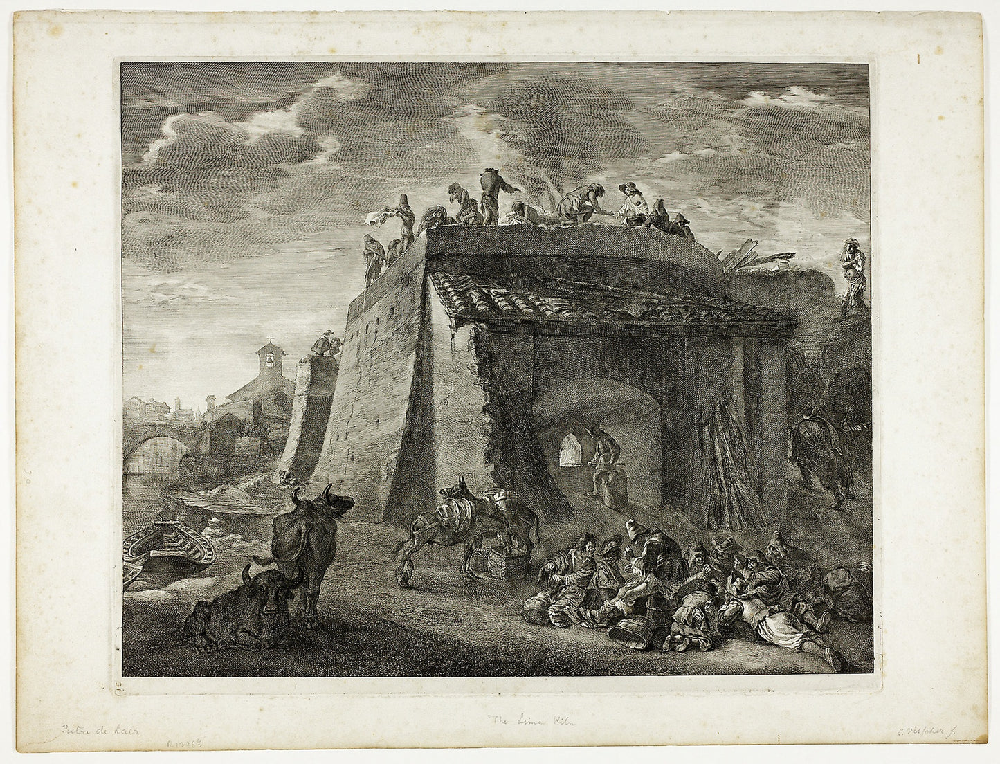 Lime-Kiln, from Cabinet Reynst - Cornelis Visscher (Dutch, c. 1629-1658), Poster Print Wall Art