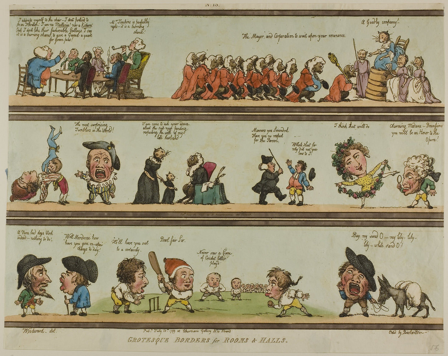 Grotesque Borders for Rooms & Halls - Thomas Rowlandson (English, 1756-1827), Poster Print Wall Art