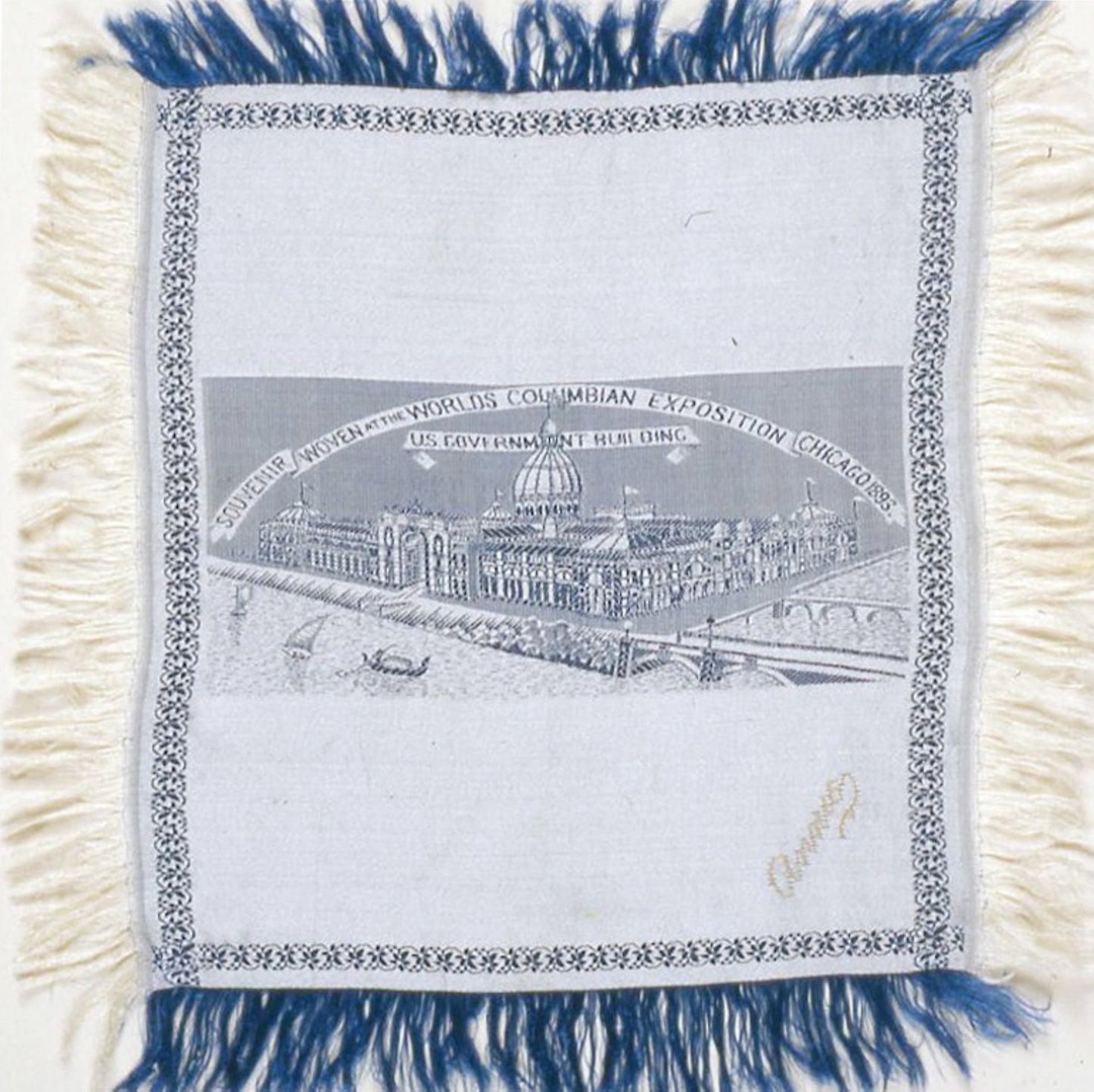 Scarf Commemorating the World's Columbian Exposition - United States, Illinois, Chicago, Poster Print Wall Art