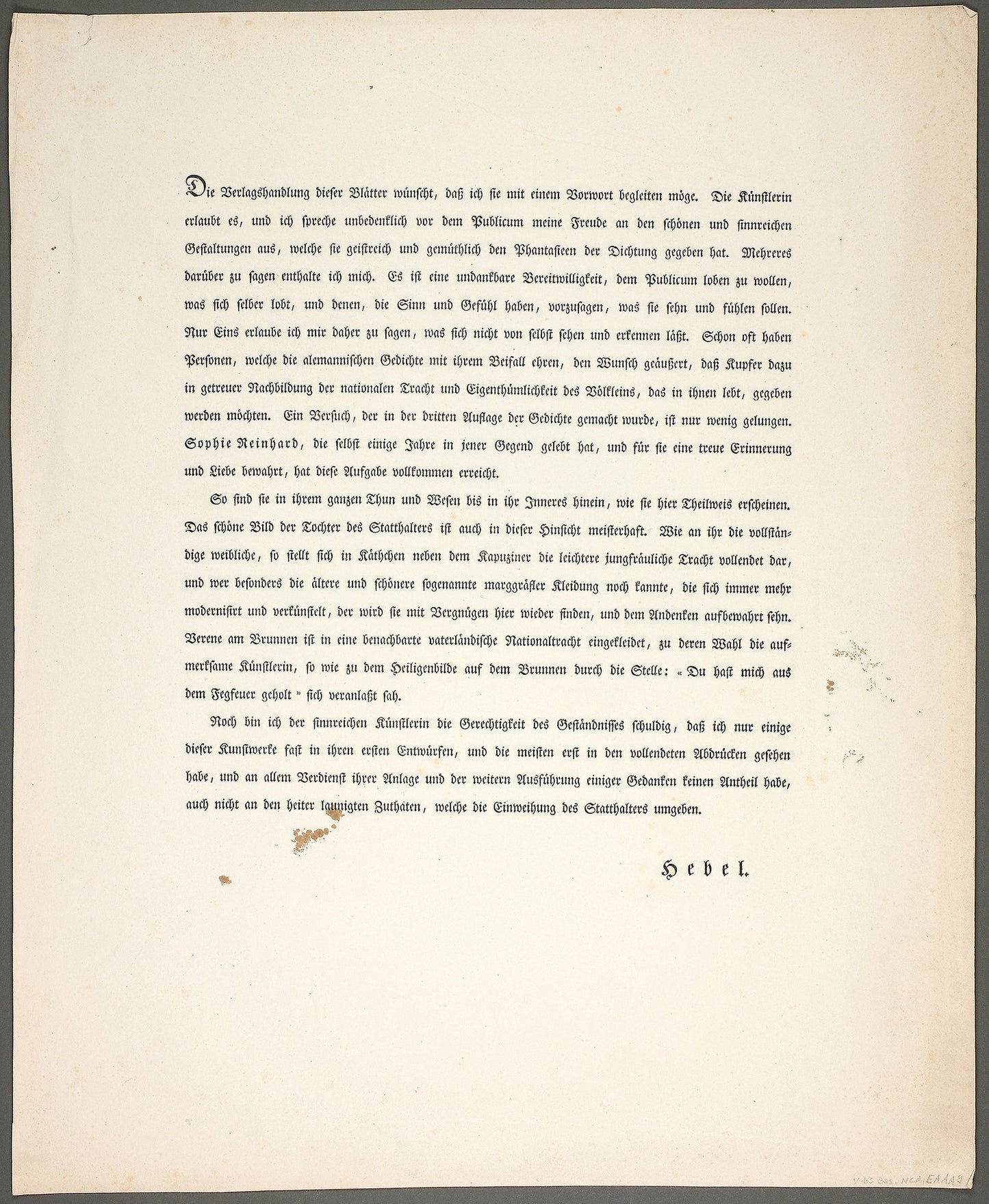 Foreward, from Zehn Blätter zu Hebels Alemannischen Gedichten - published - Mohr und Winter, Poster Print Wall Art