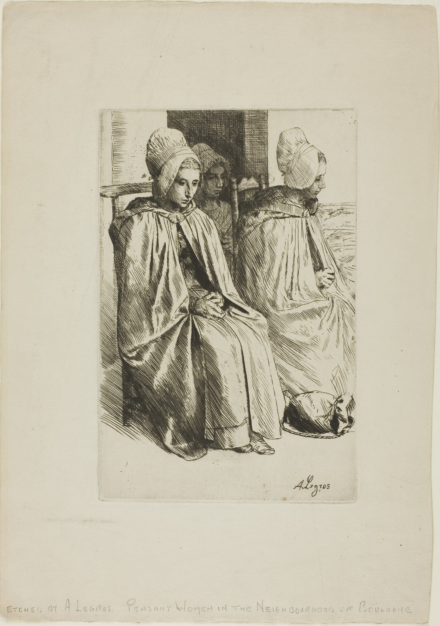 Peasant Women from Near Boulogne - Alphonse Legros, Poster Print Wall Art