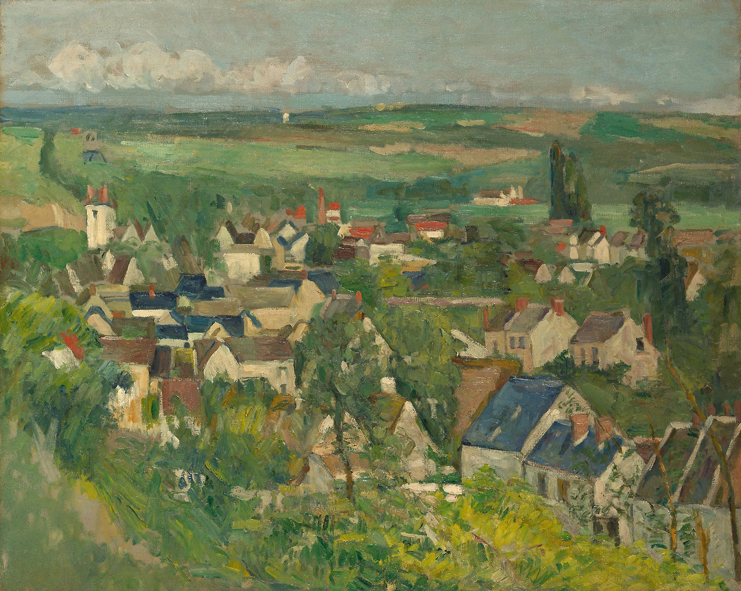 Auvers, Panoramic View: Paul Cézanne,16x12"(A3) Poster