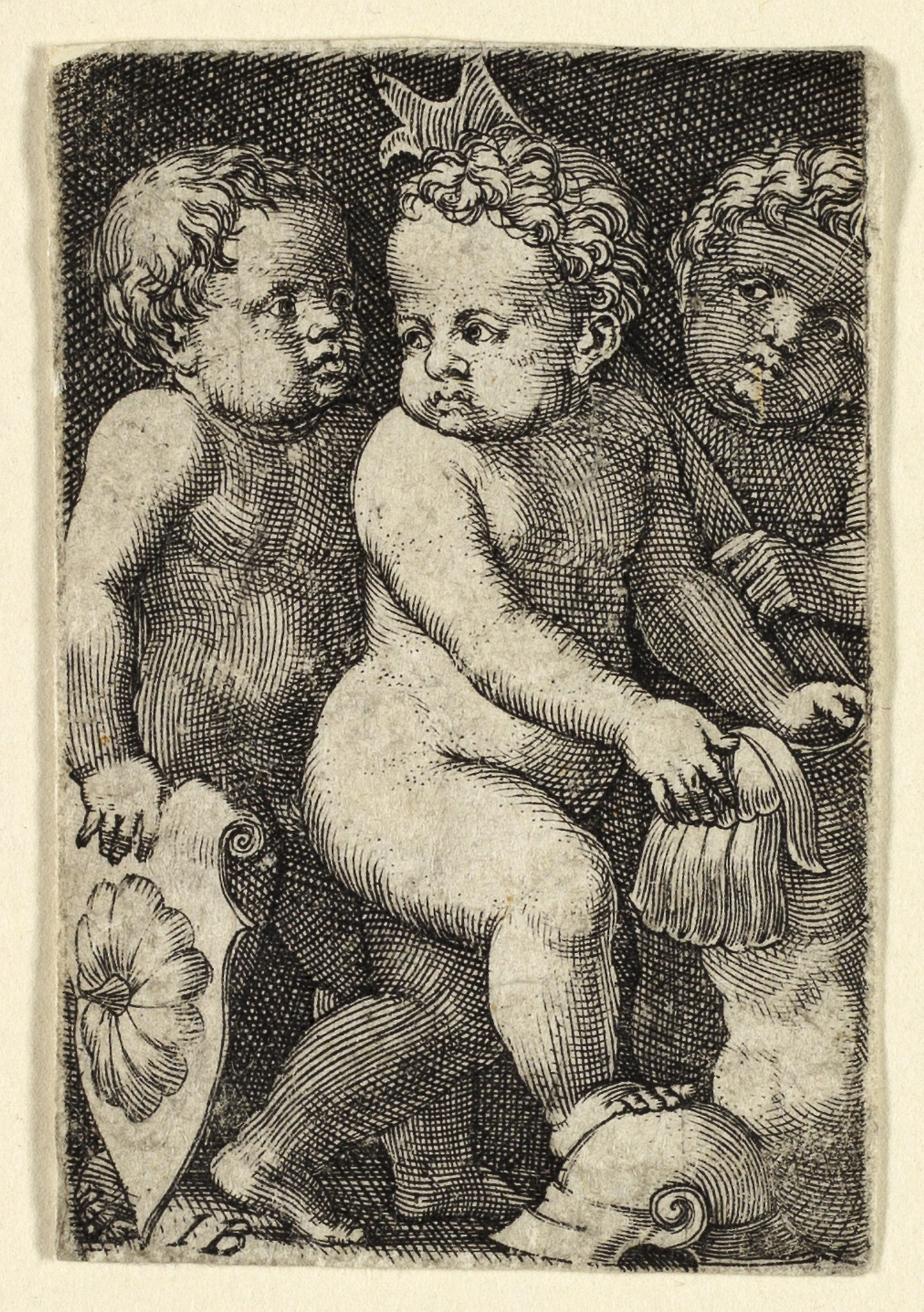 Three Putti with Armor - Master I.B., Poster Print Wall Art