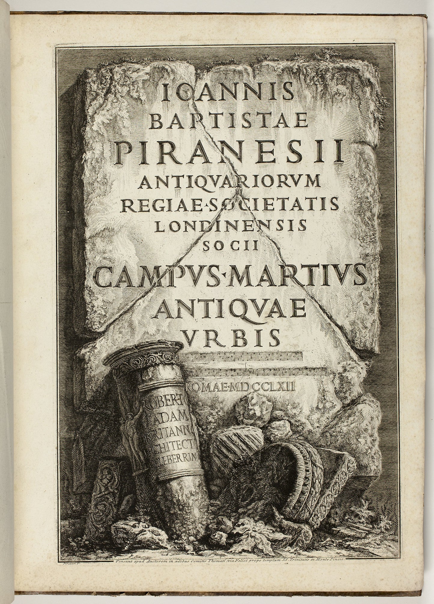 The Campus Martius of Ancient Rome, the Work of G.B. Piranesi, Fellow of the Royal Society of Antiquaries, London - Giovanni Battista Piranesi, Poster Print Wall Art