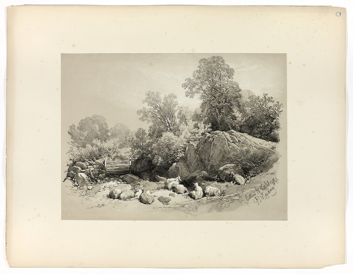 Bettws, N. Wales, from Picturesque Selections - James Duffield Harding, (English, 1798-1863), Poster Print Wall Art